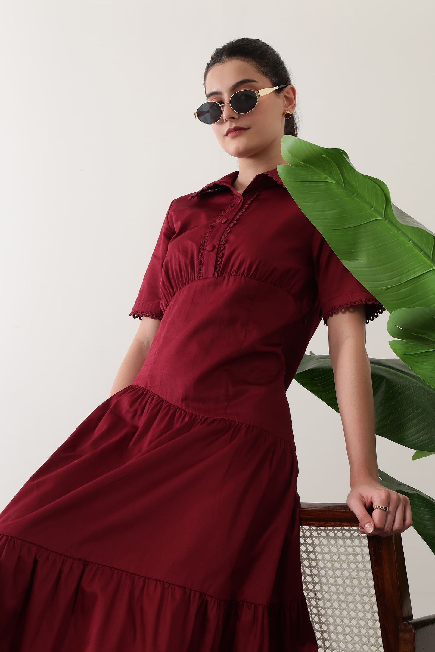 Alara Dress Burgundy