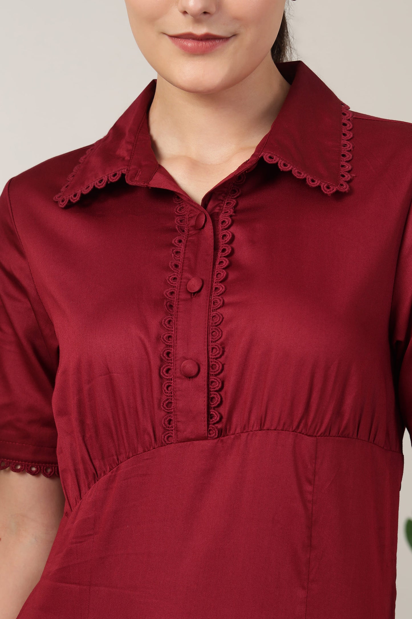 Alara Dress Burgundy