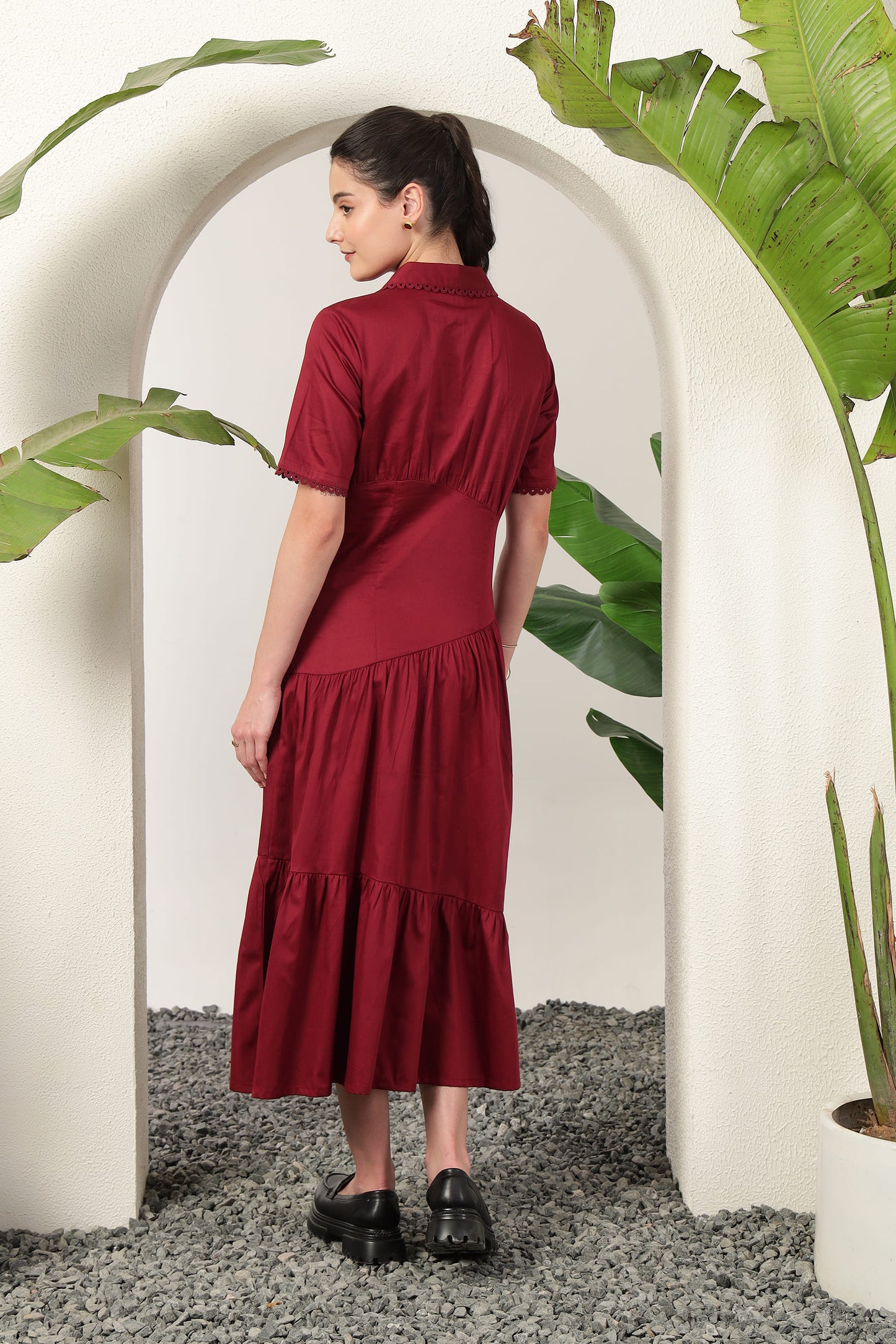 Alara Dress Burgundy