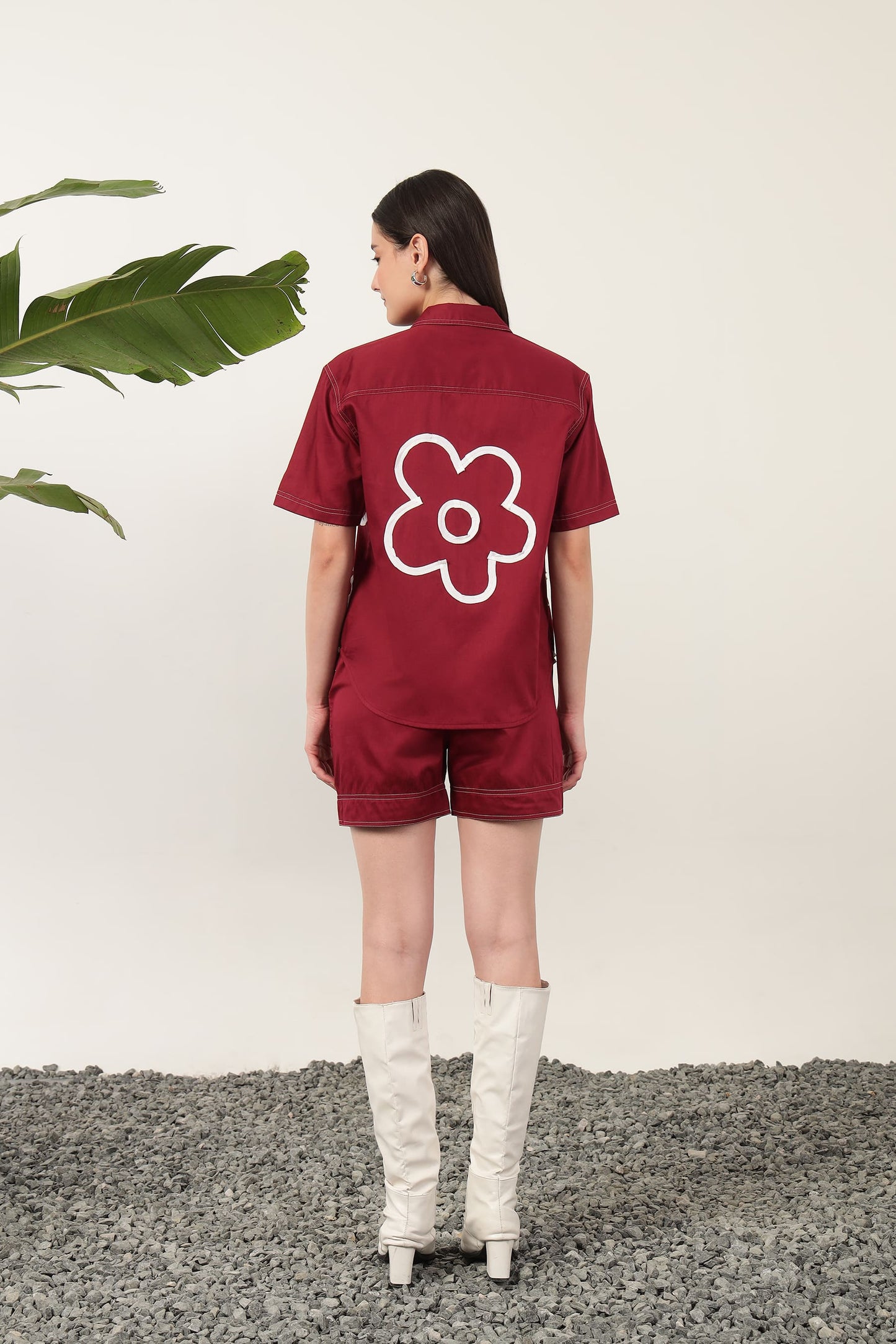 Fiore Applique Cordset Burgundy