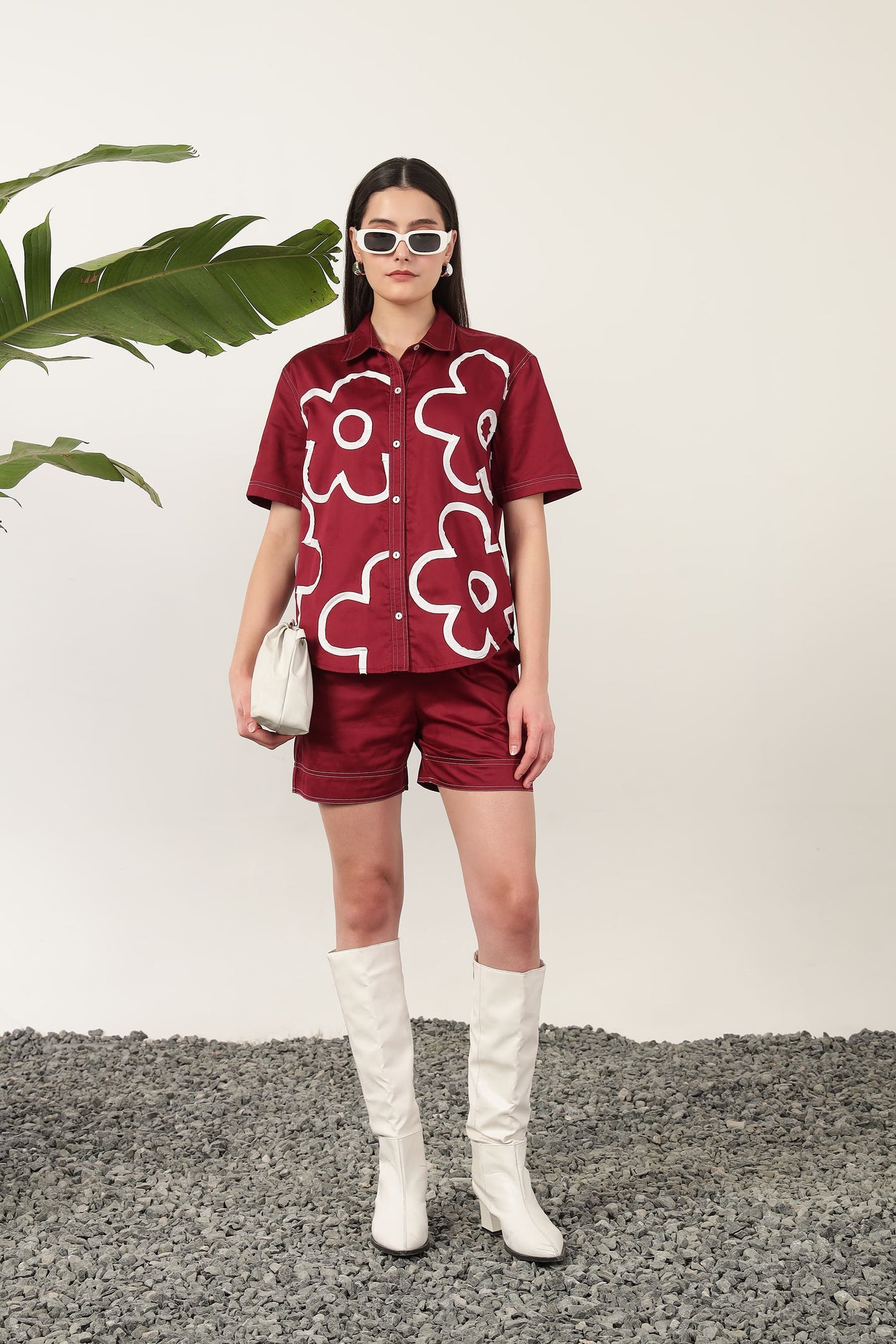 Fiore Applique Cordset Burgundy