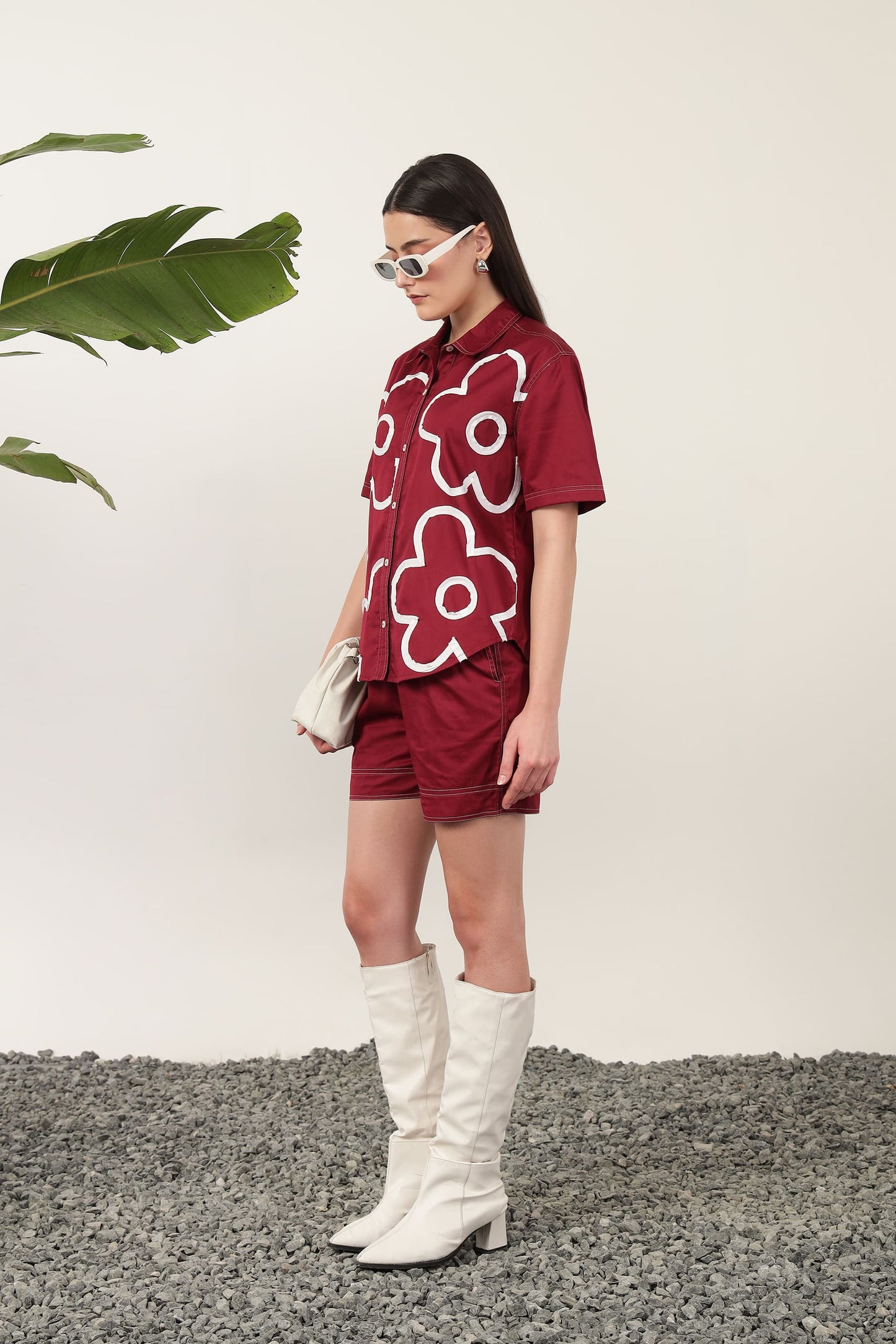 Fiore Applique Cordset Burgundy