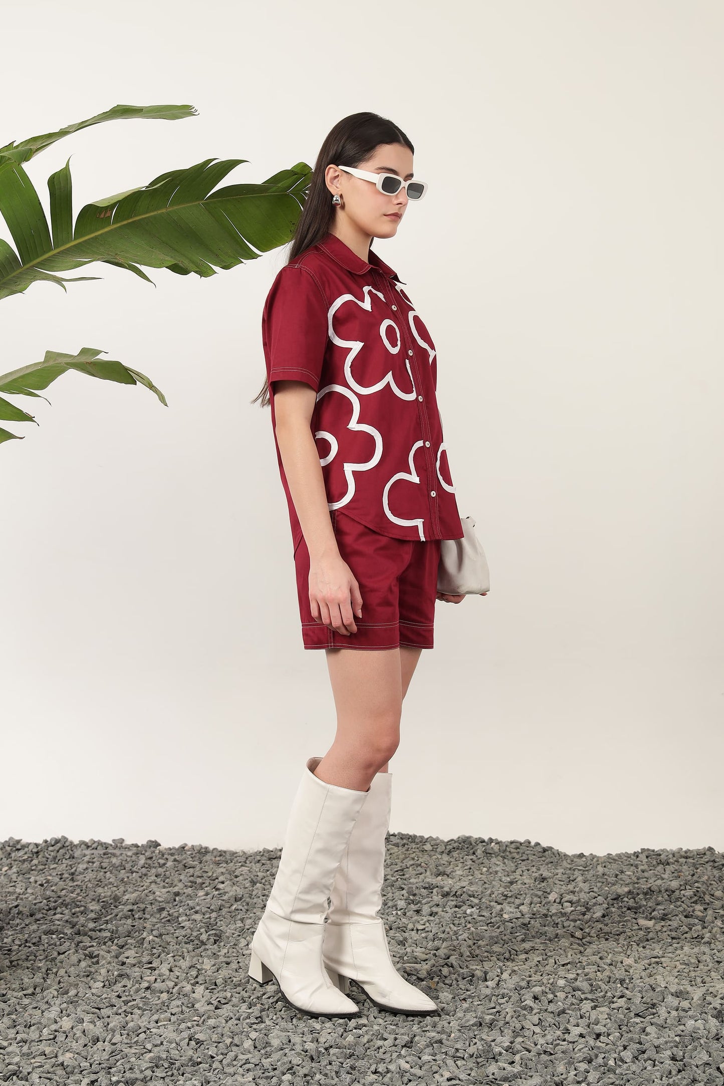 Fiore Applique Cordset Burgundy