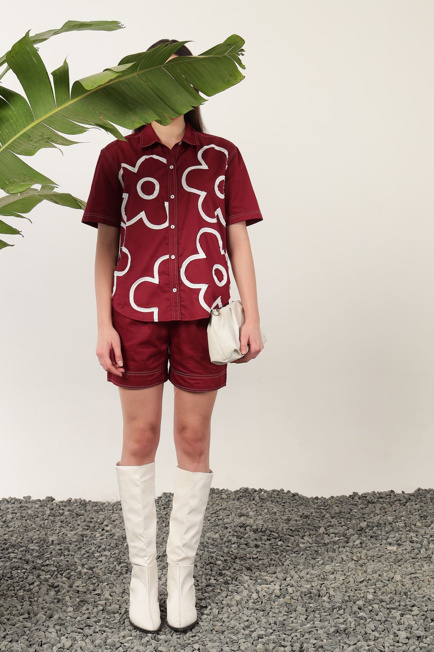 Fiore Applique Cordset Burgundy