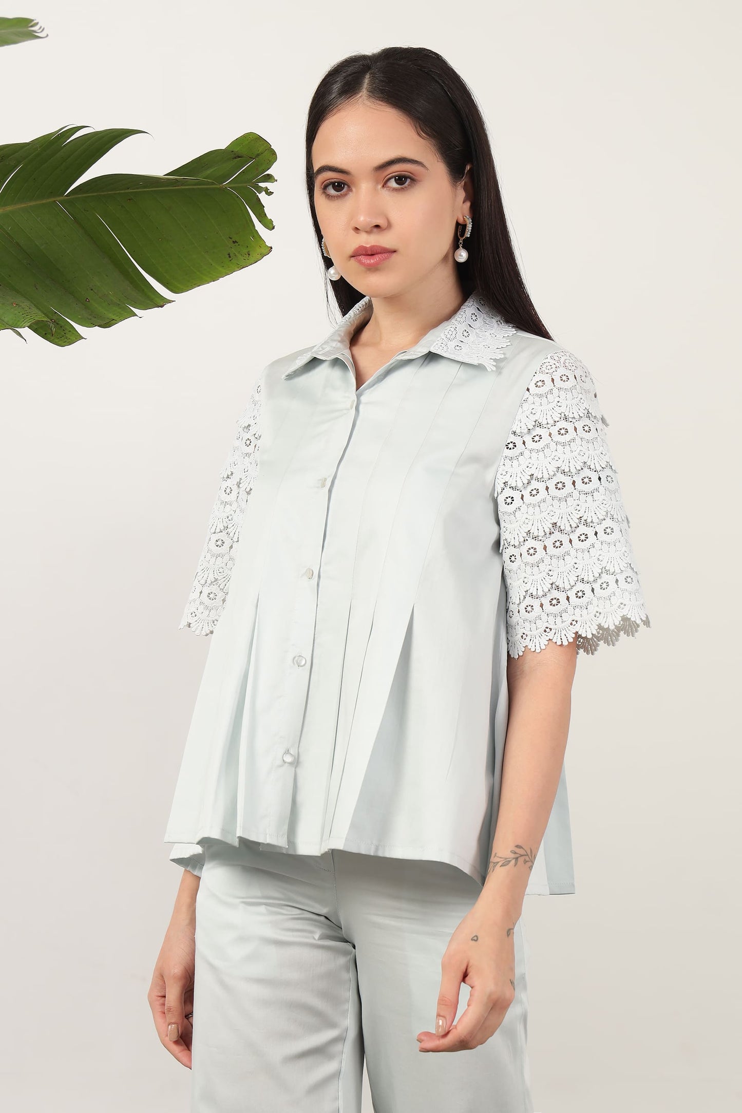 Cielo Pleat Cordset Sky