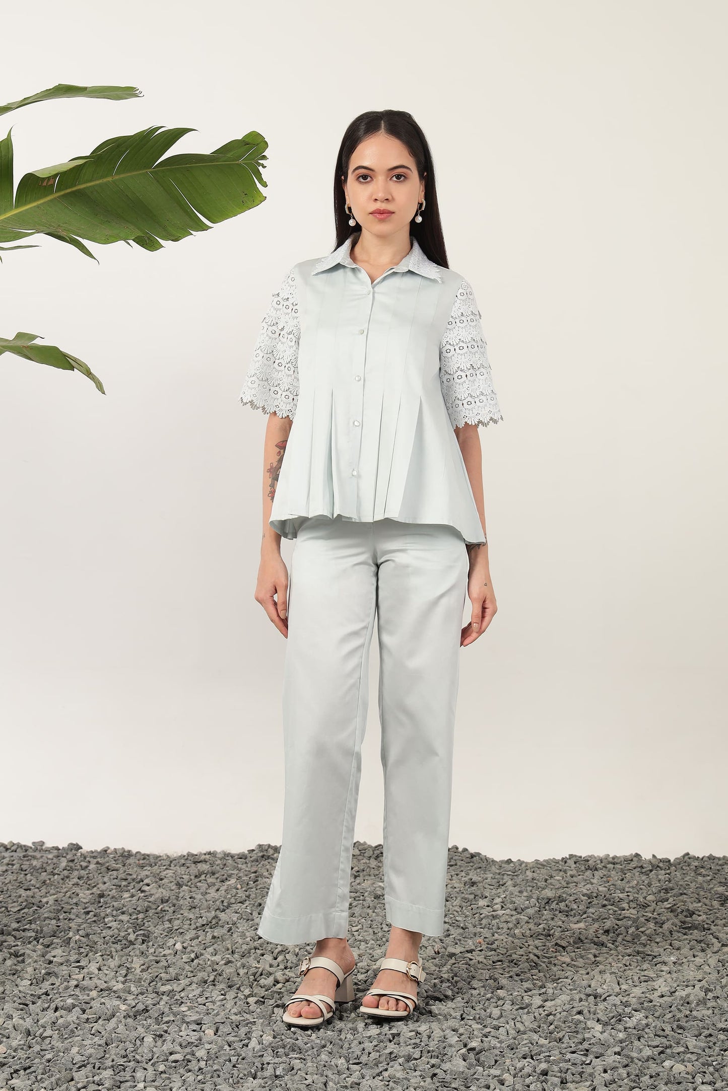 Cielo Pleat Cordset Sky