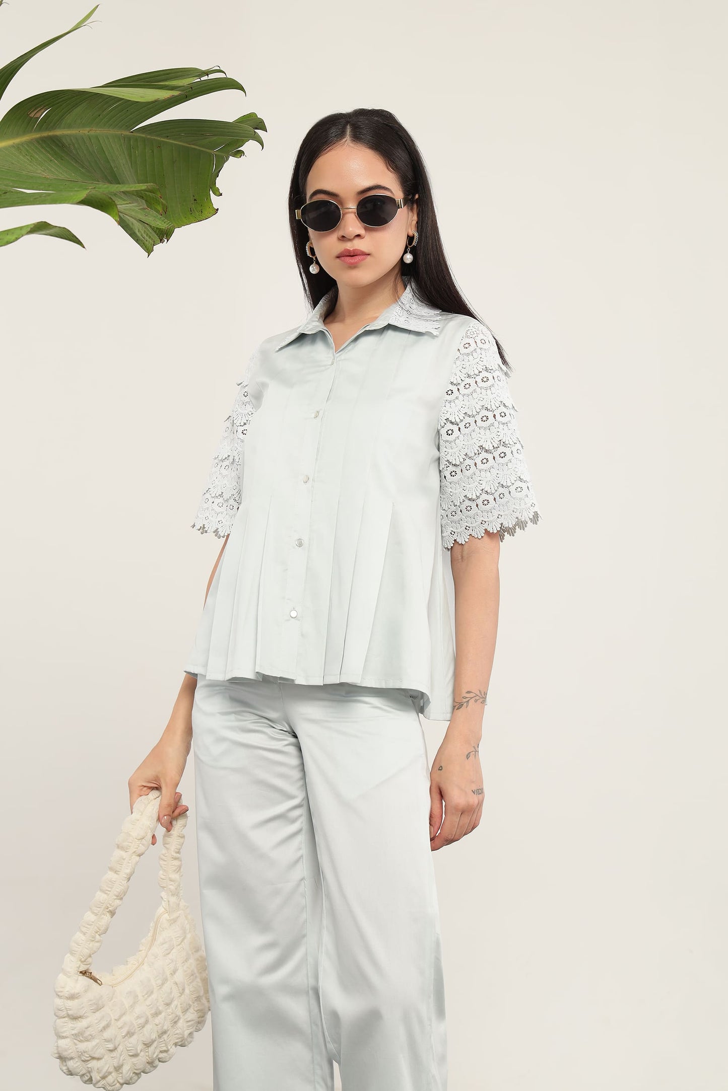 Cielo Pleat Cordset Sky