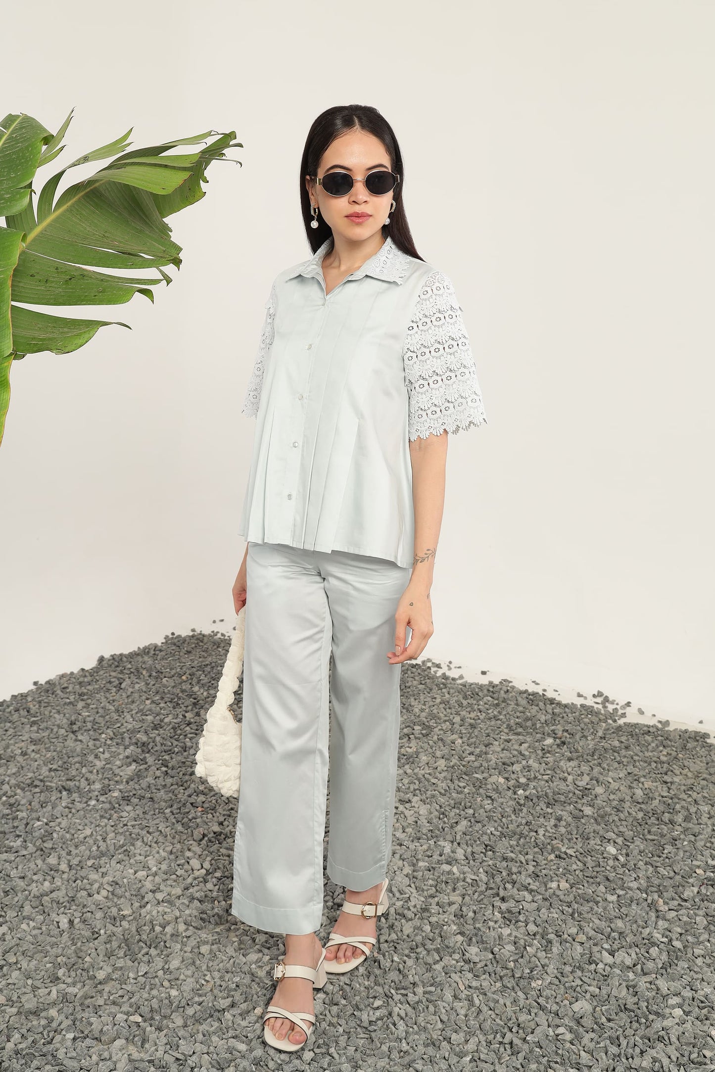 Cielo Pleat Cordset Sky