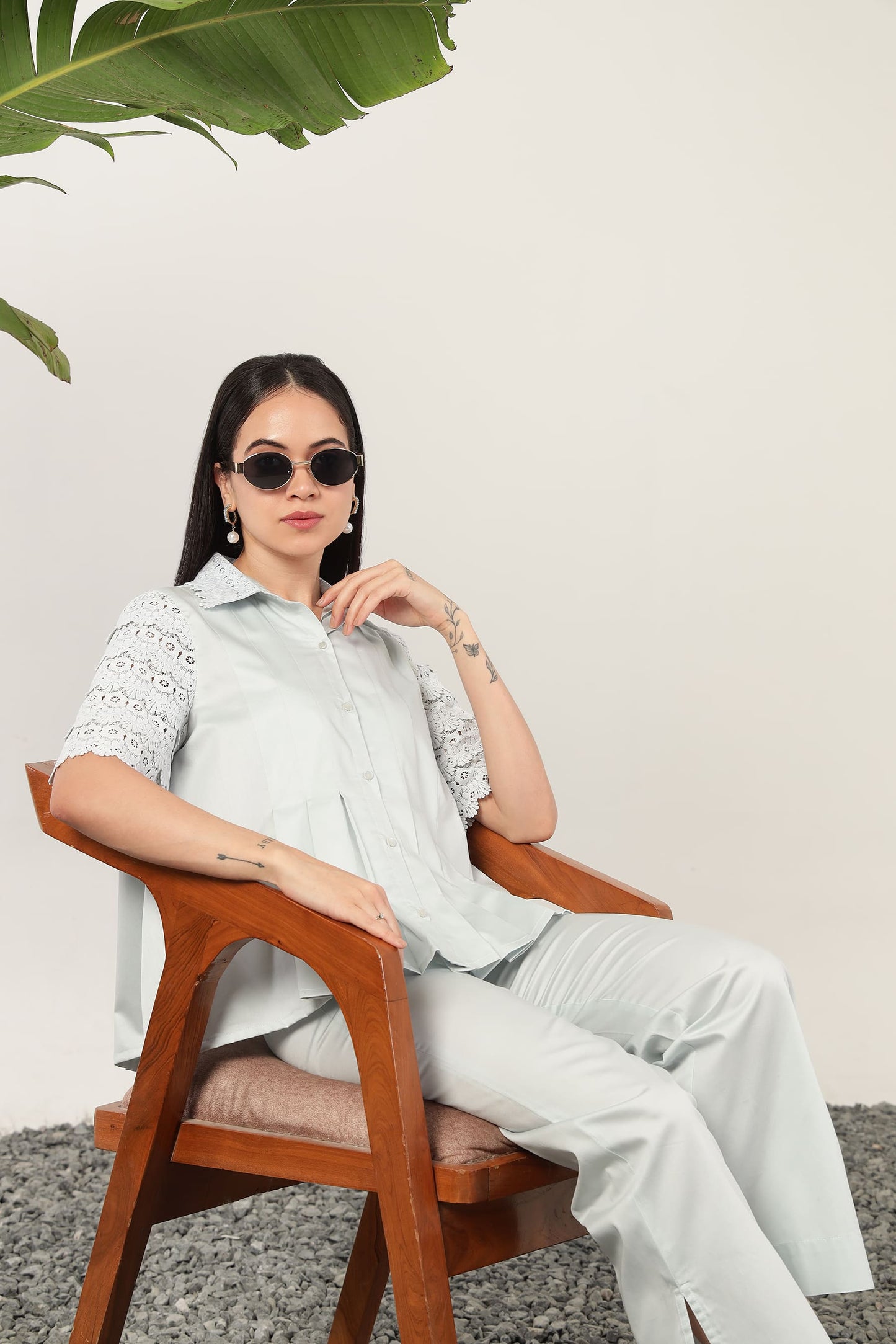 Cielo Pleat Cordset Sky