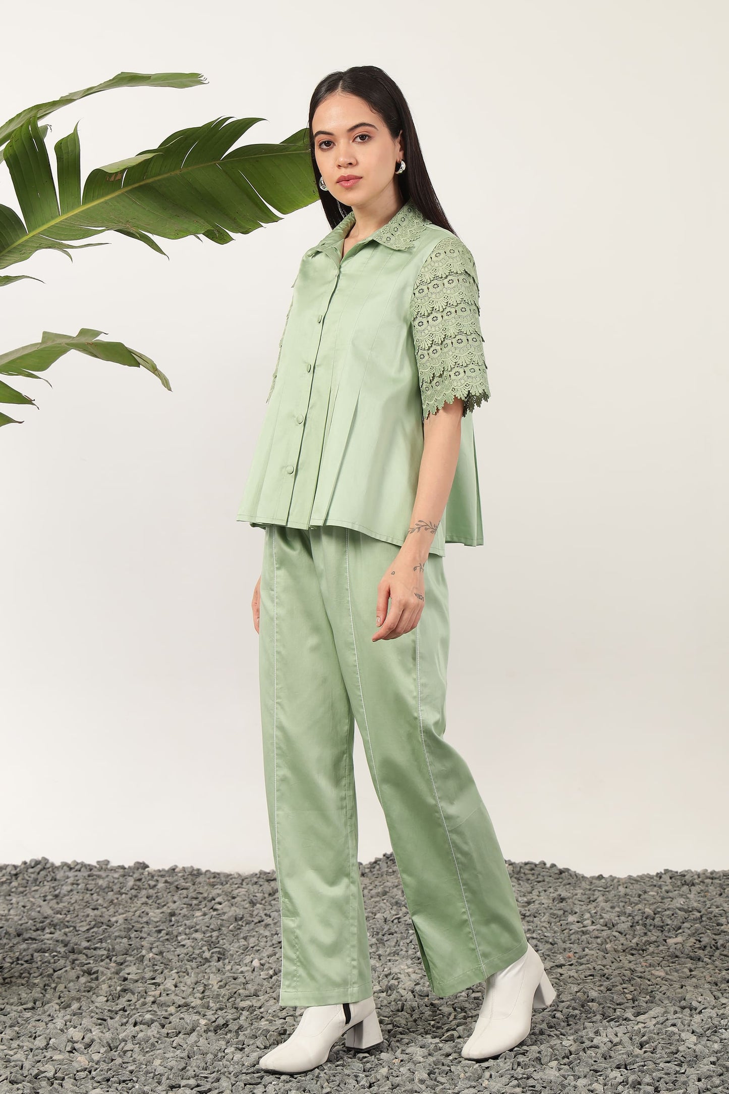 Fresca Pleat Cordset Sage Green