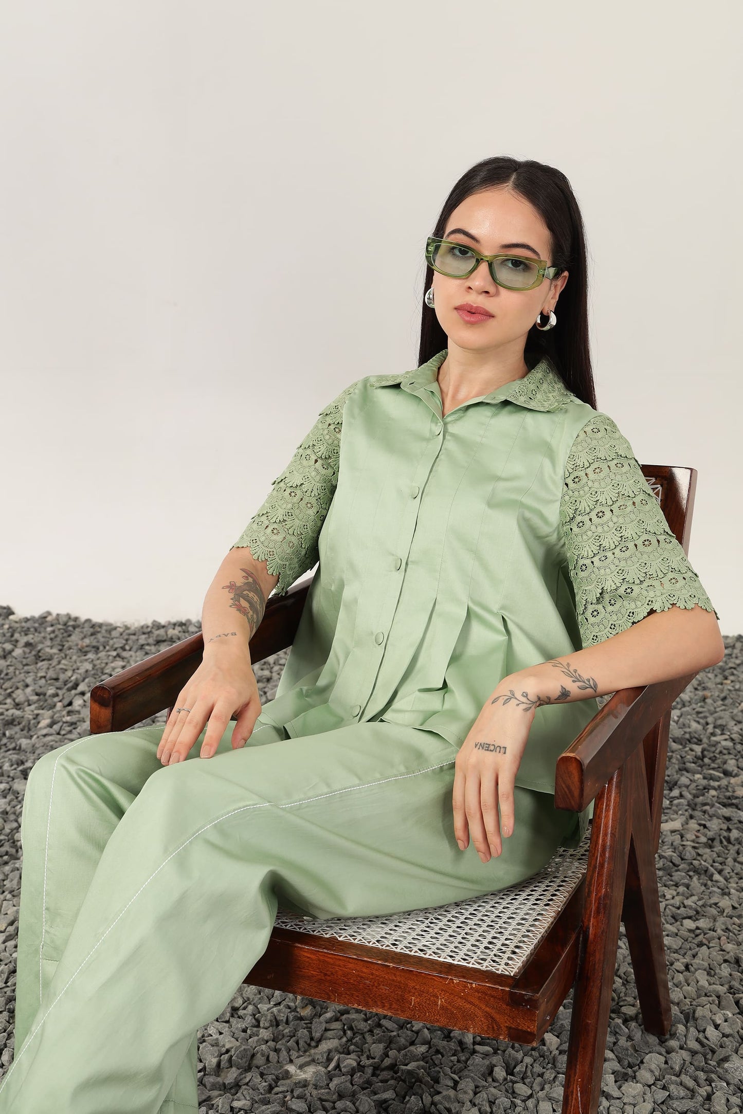 Fresca Pleat Cordset Sage Green