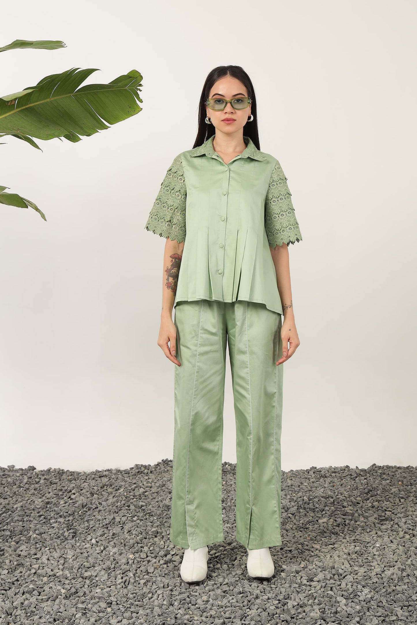 Fresca Pleat Cordset Sage Green