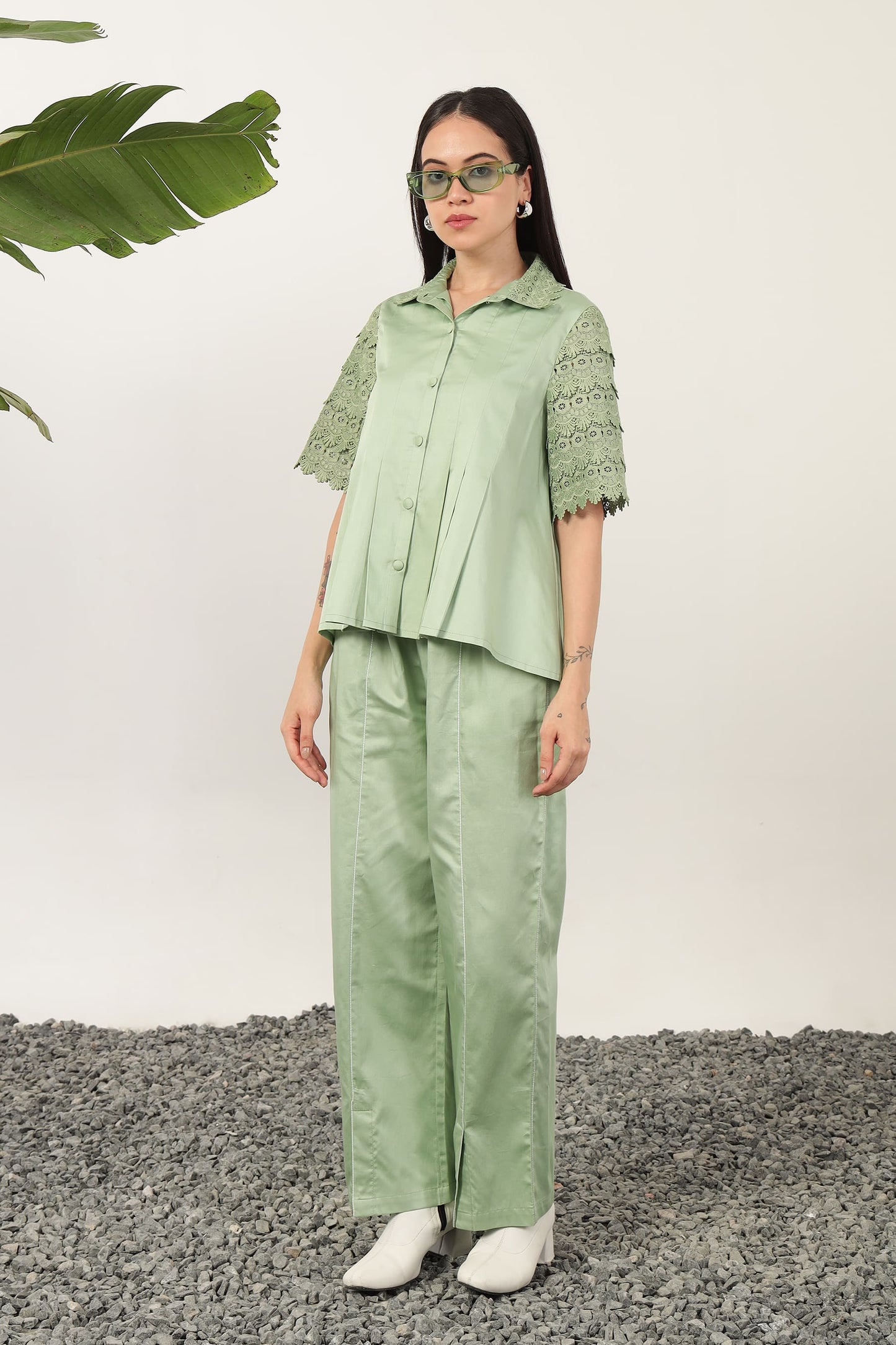 Fresca Pleat Cordset Sage Green