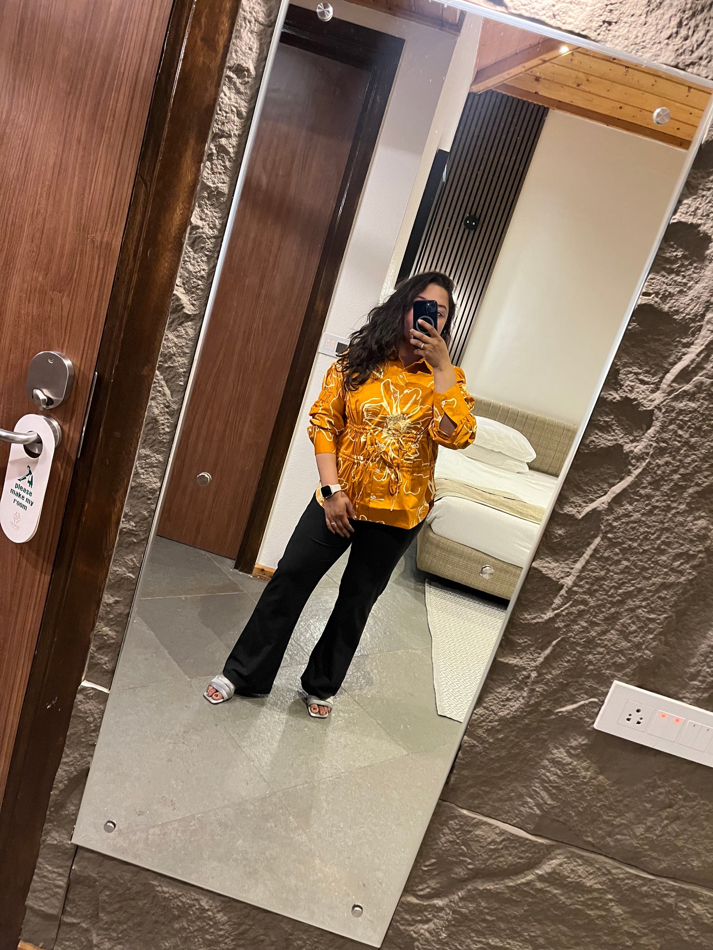 Tangerine Flora Shirt