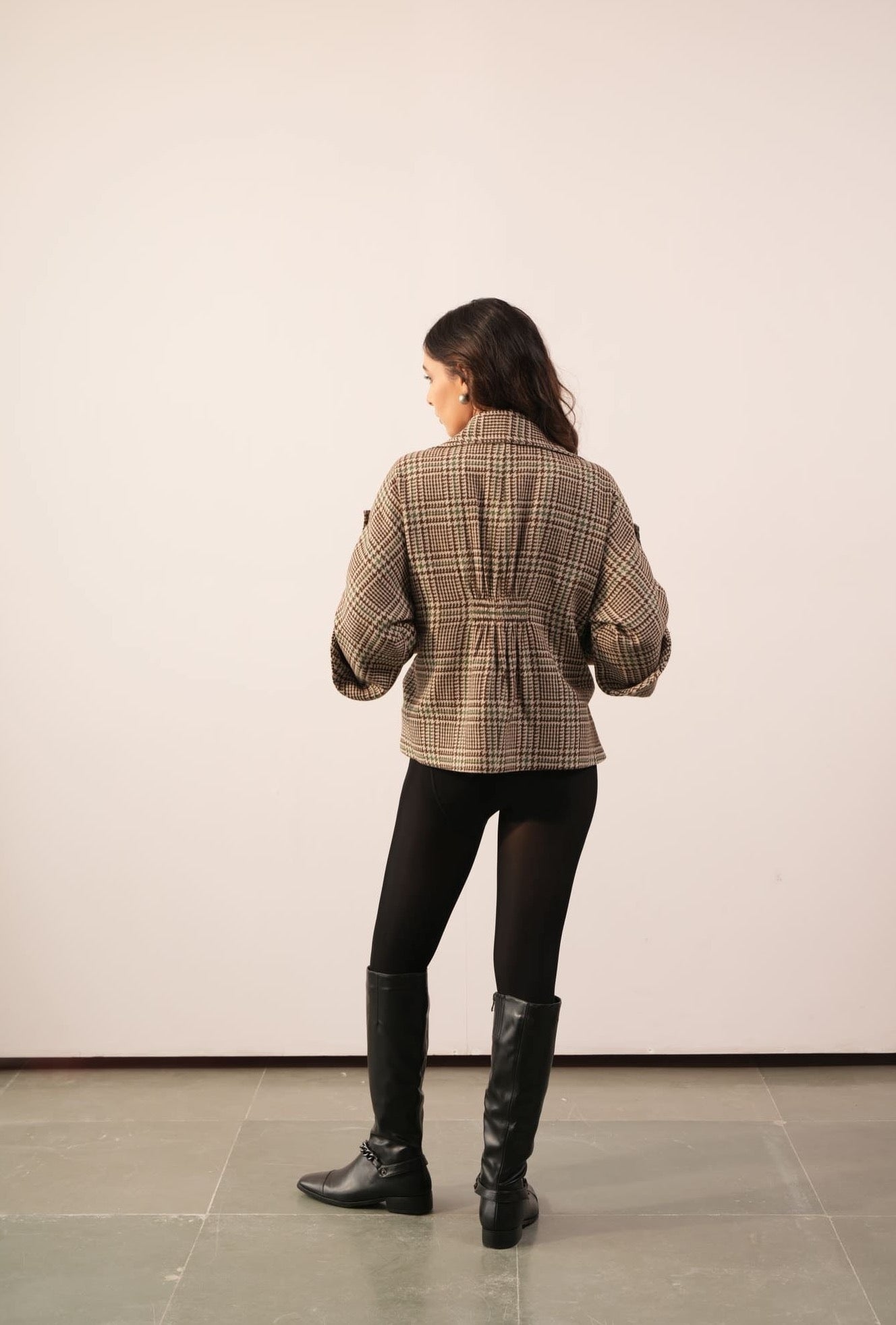 Isabel Brown Checkered Jacket