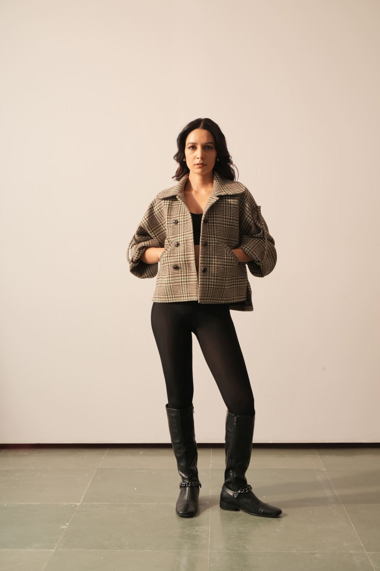 Isabel Brown Checkered Jacket