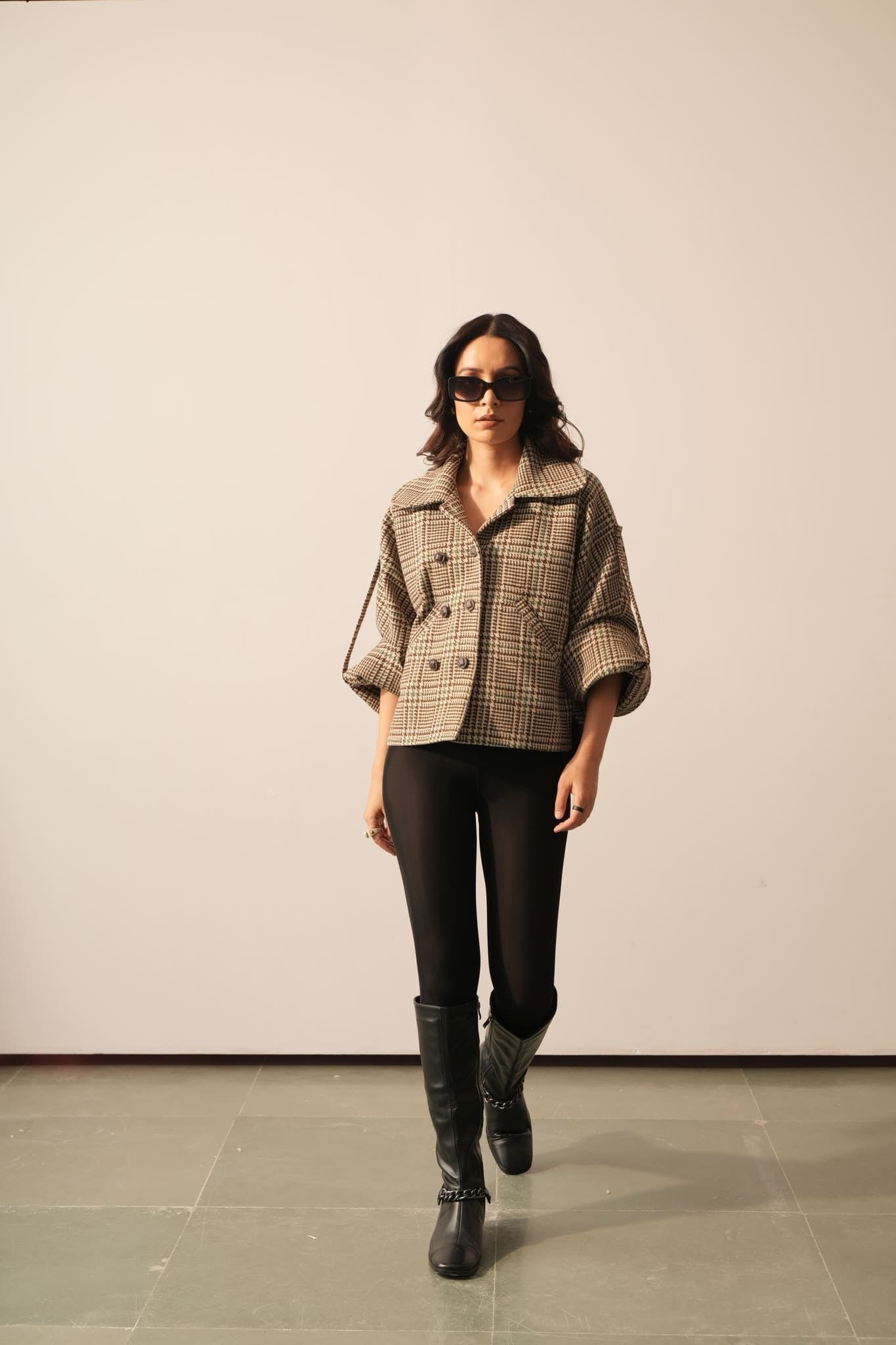 Isabel Brown Checkered Jacket