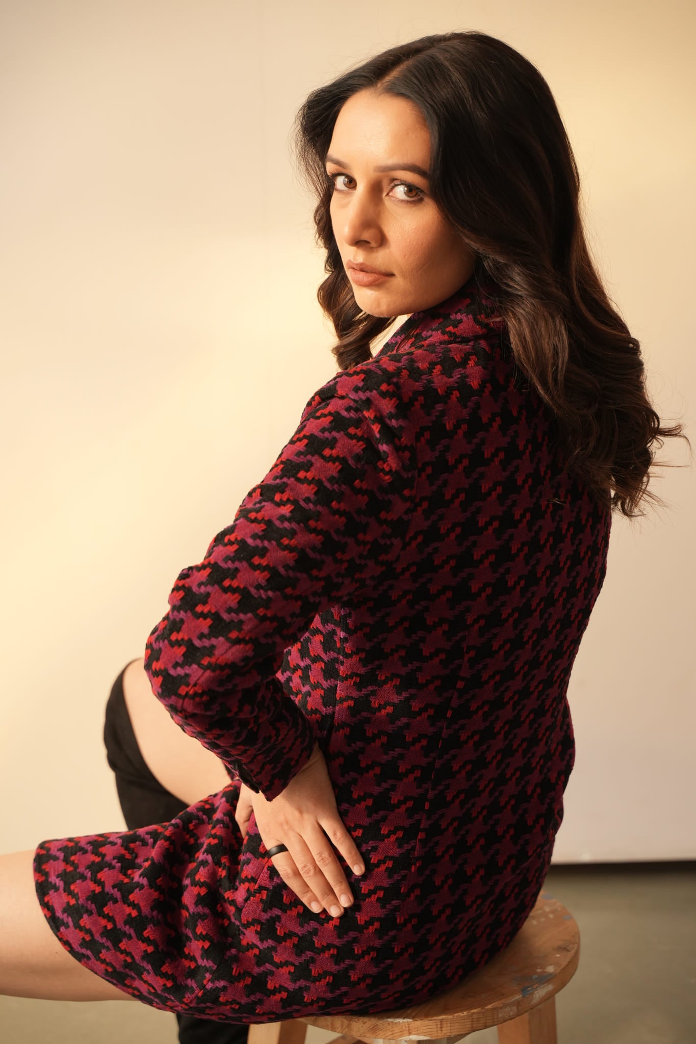 Zoe Houndstooth Jacket Dress