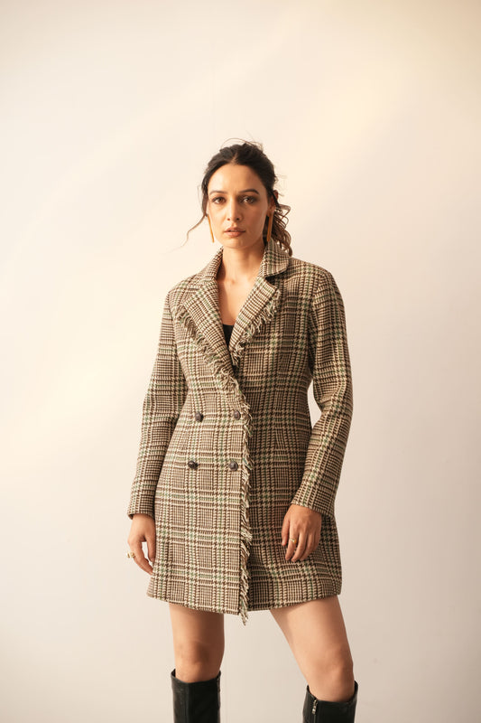 Eva Brown Jacket Dress