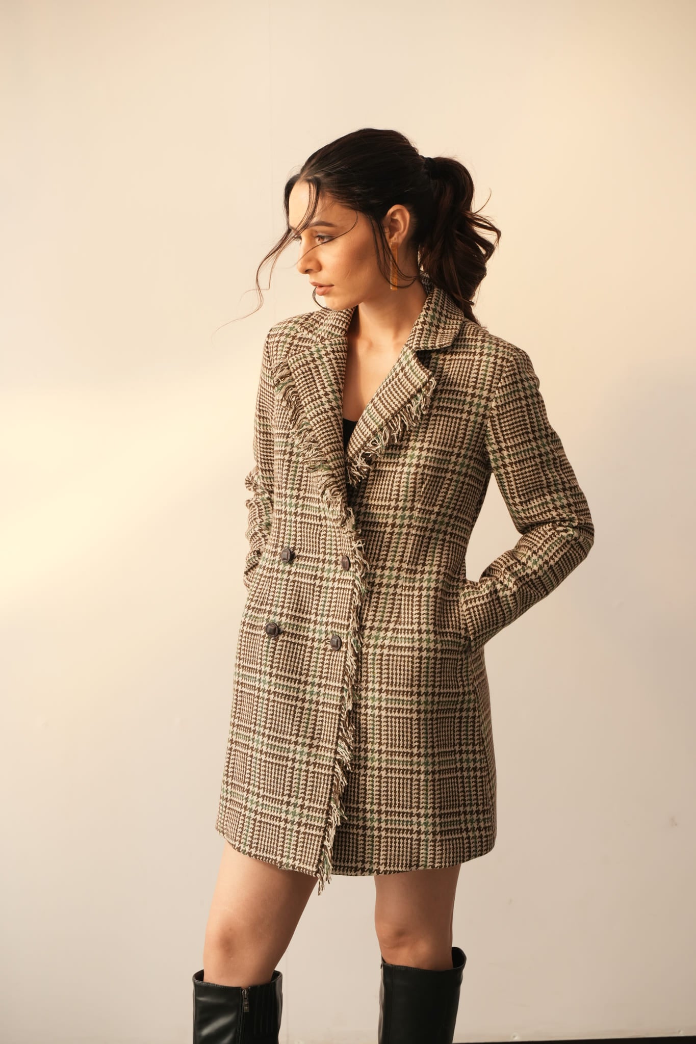Eva Brown Jacket Dress