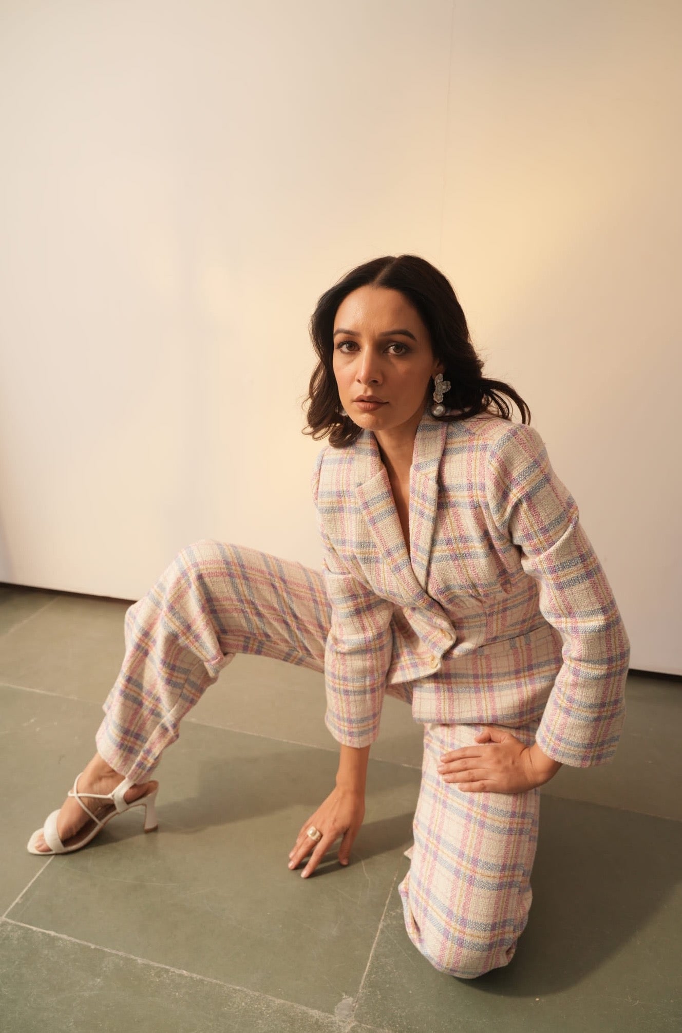 Alison Pink check Cord Set