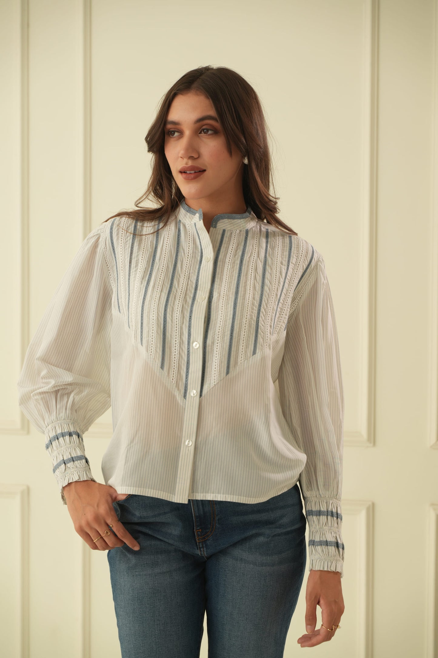 Chloé Lace Yoke Shirt