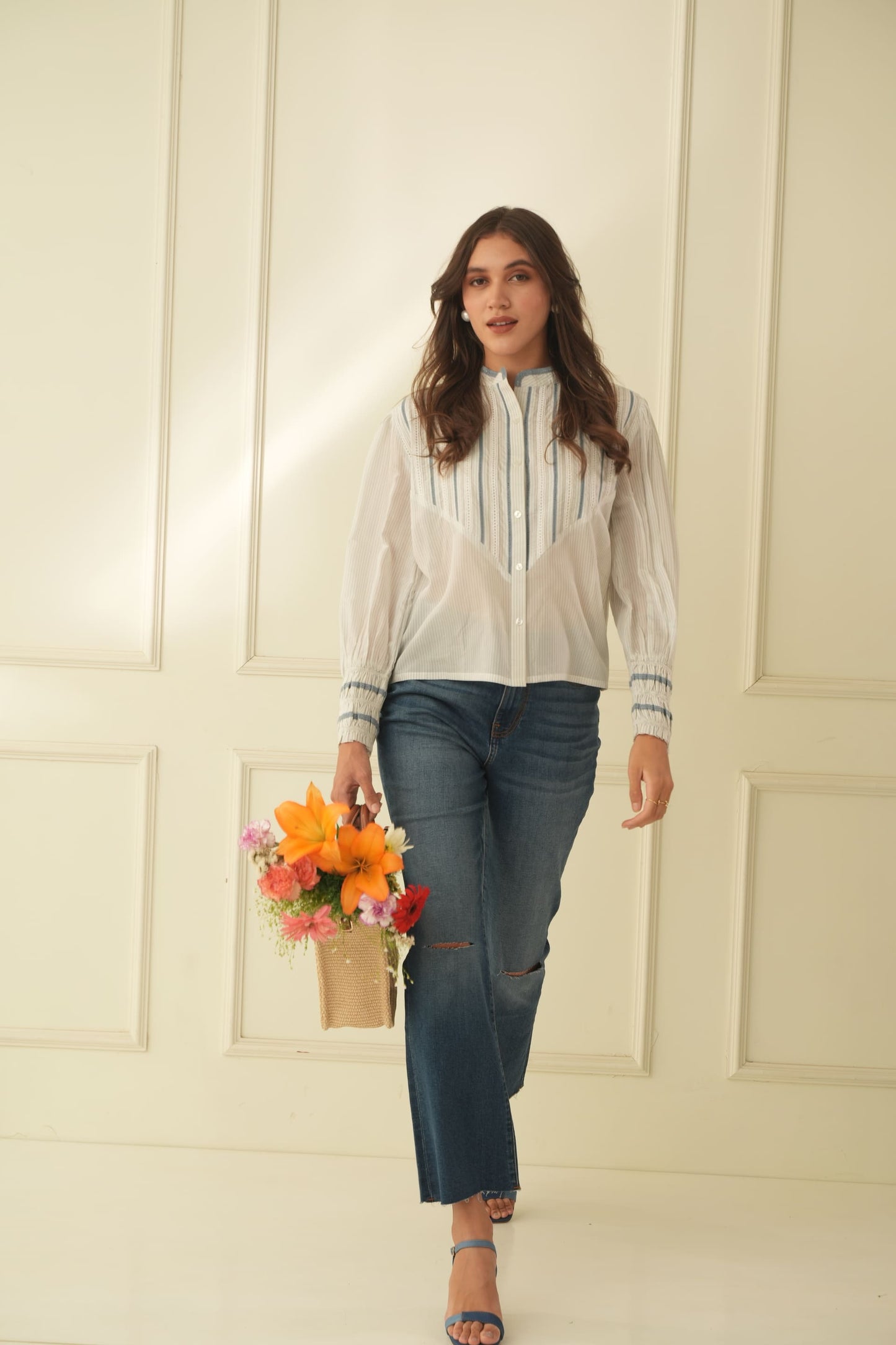Chloé Lace Yoke Shirt