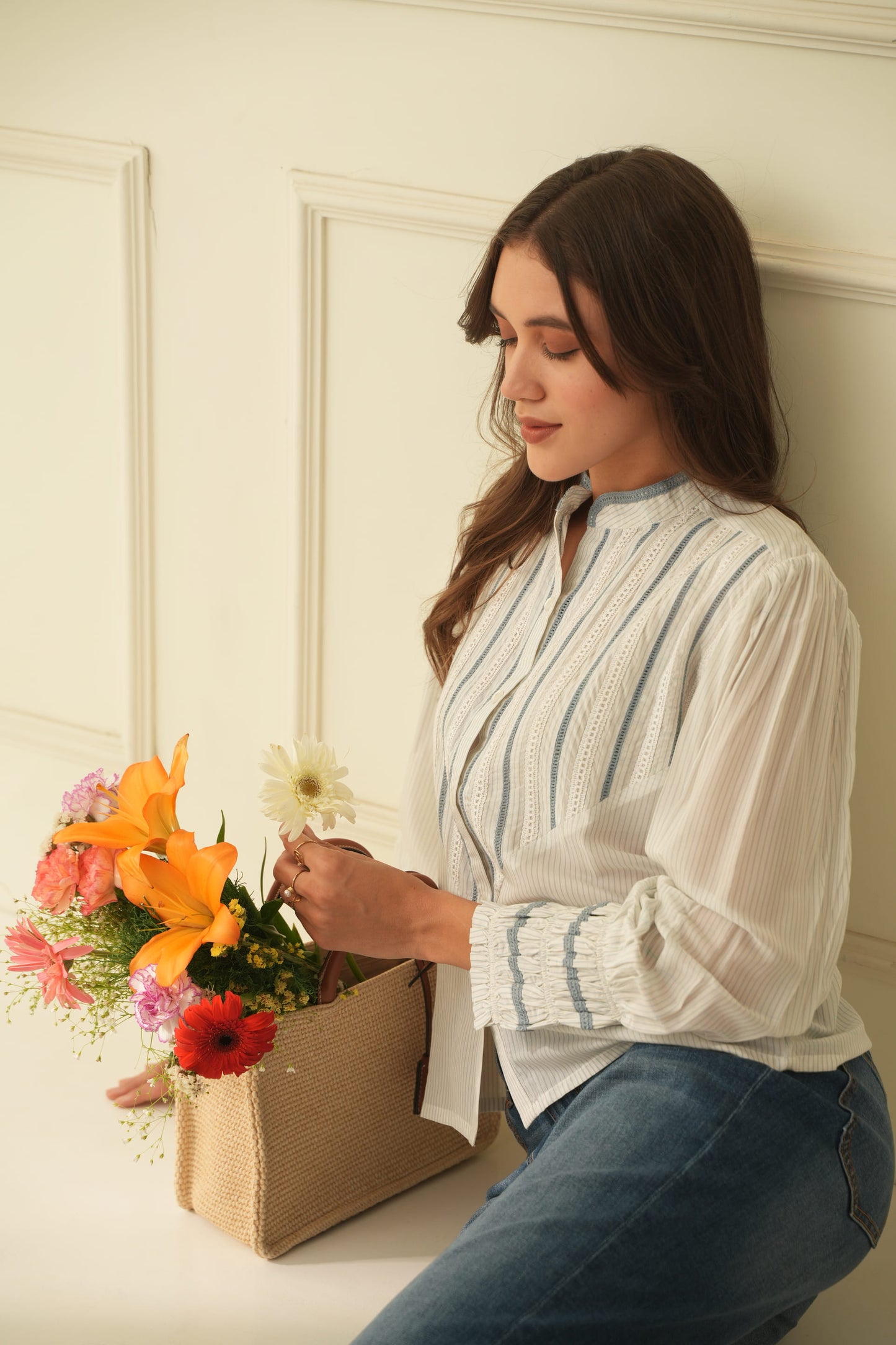 Chloé Lace Yoke Shirt