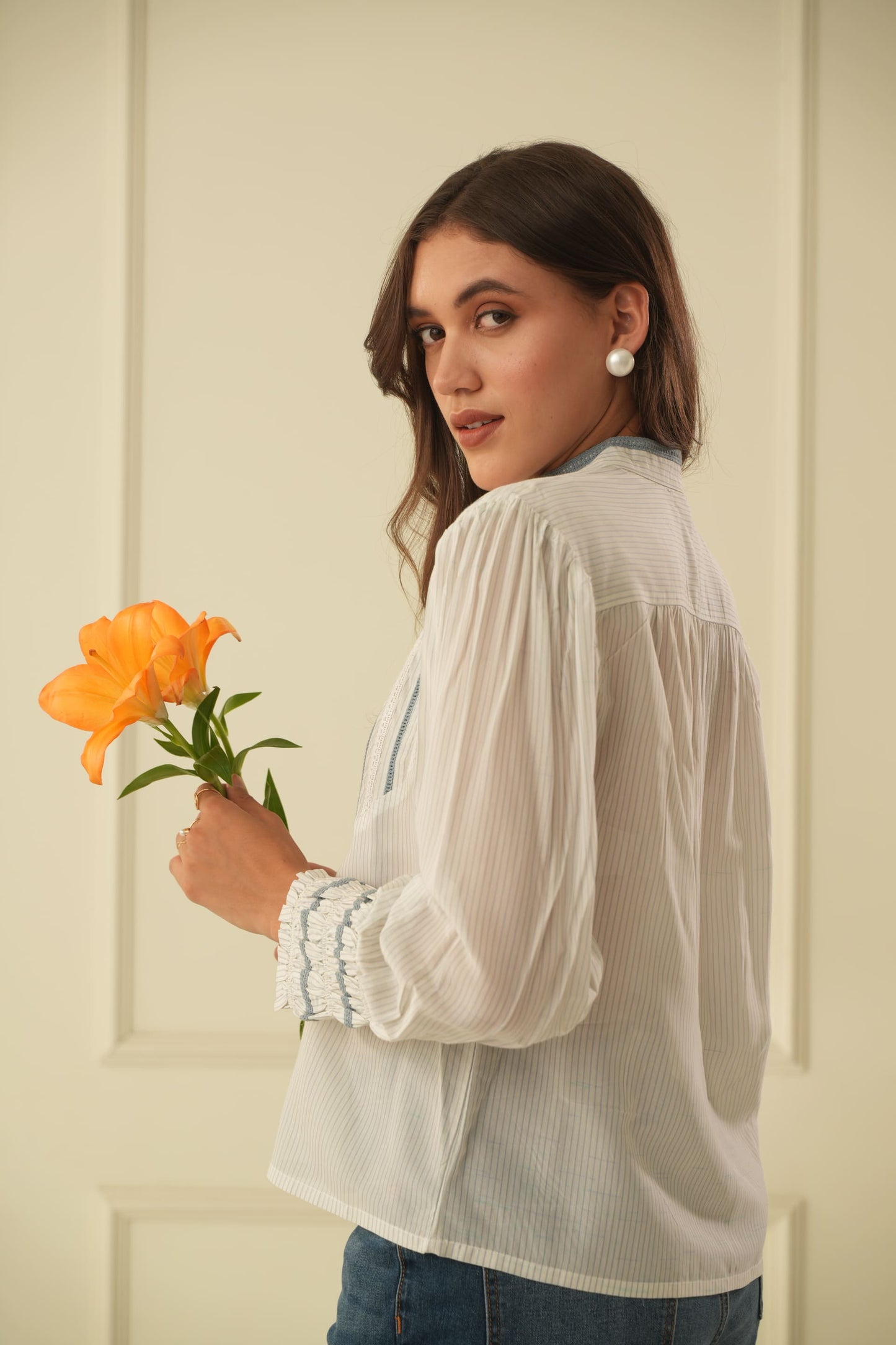 Chloé Lace Yoke Shirt