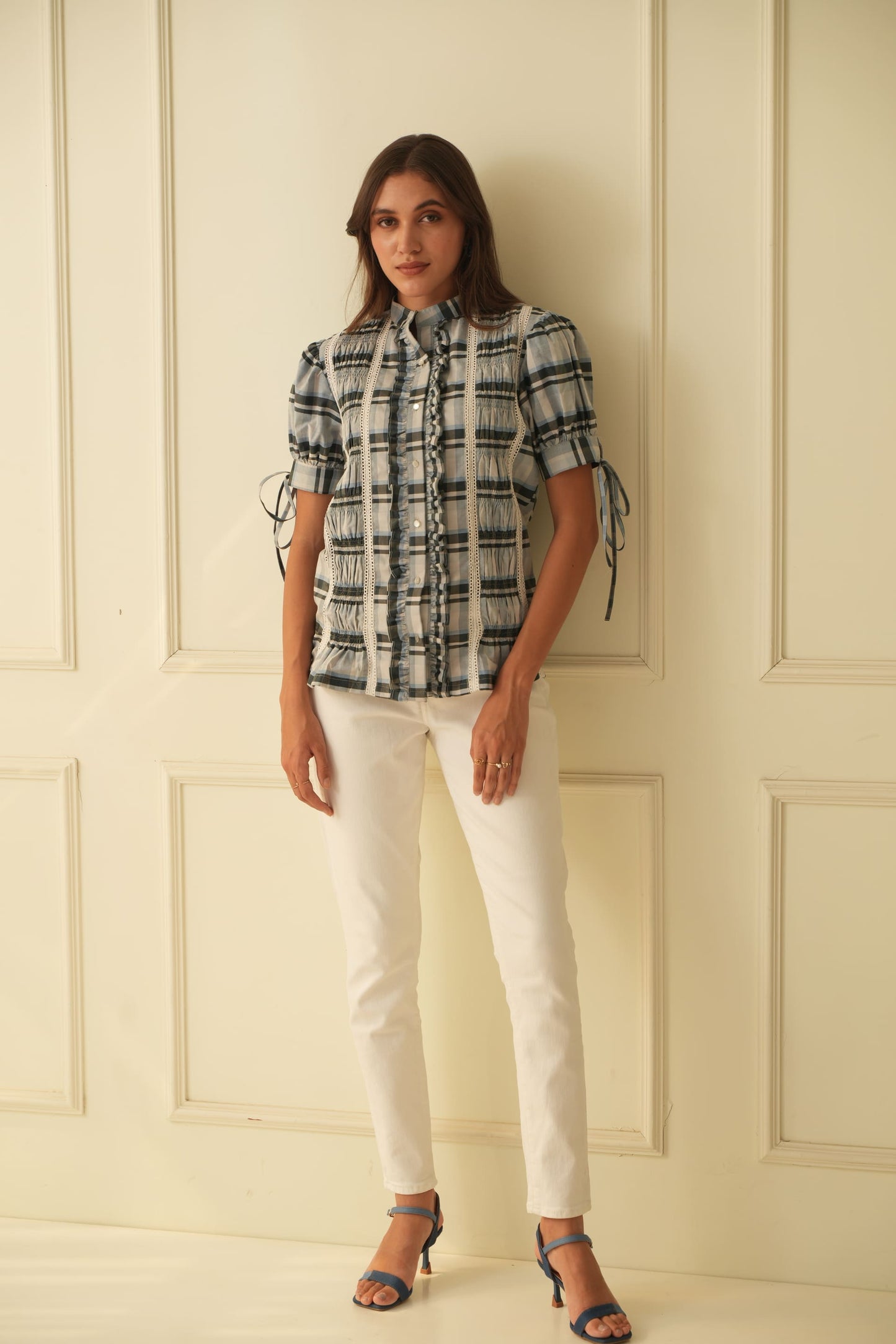 Juliet Blue Frill Shirt