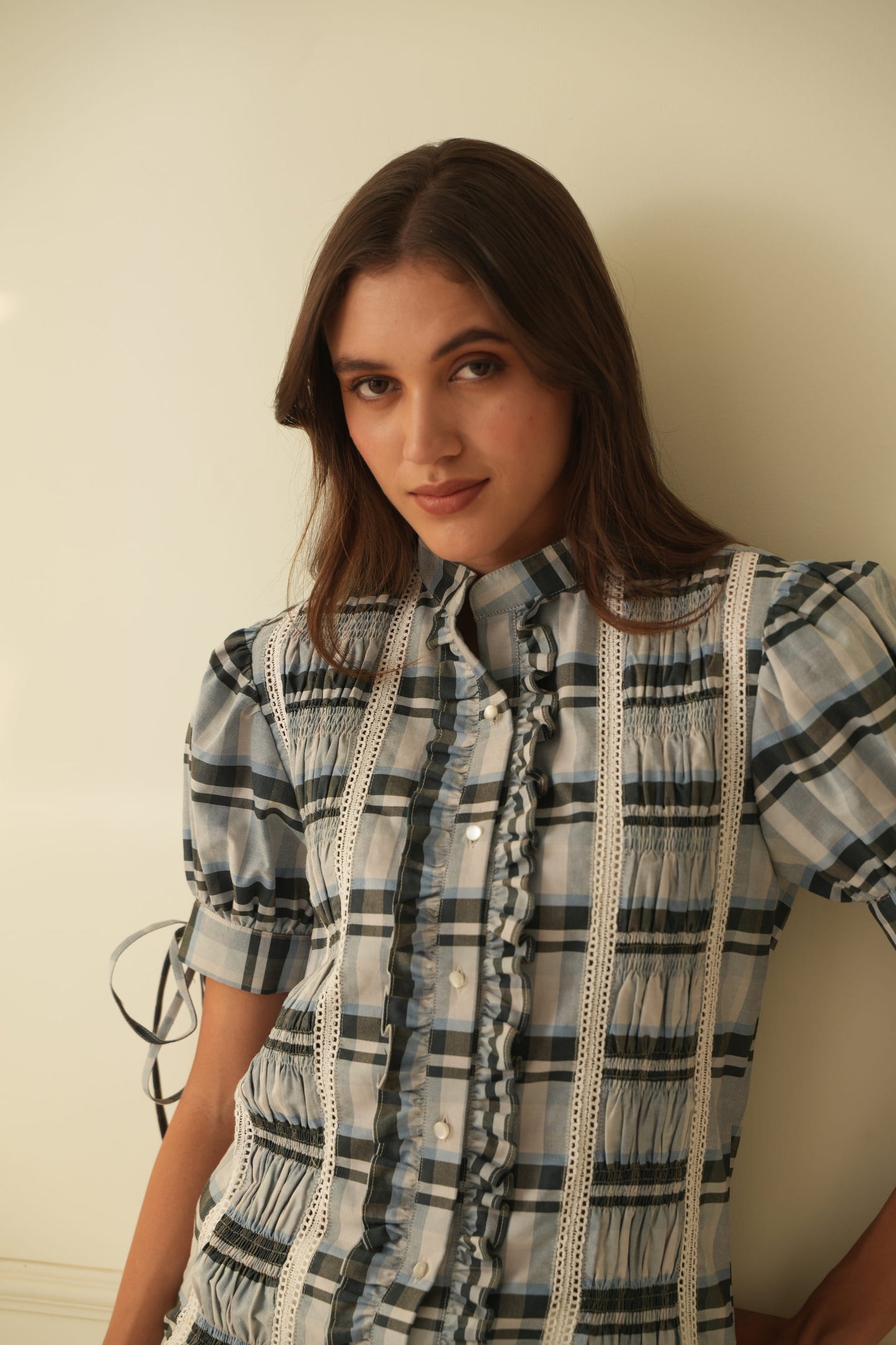 Juliet Blue Frill Shirt