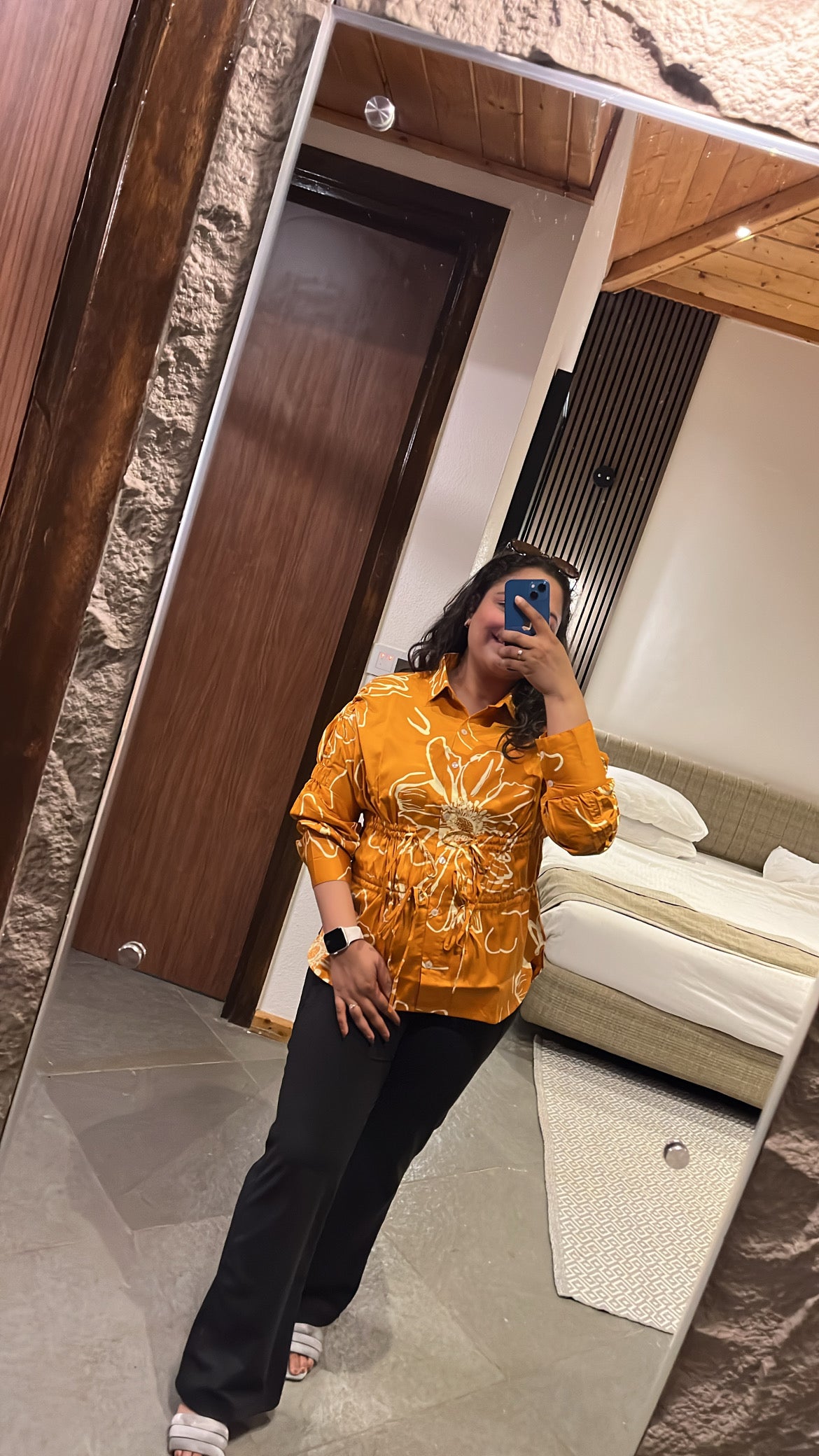 Tangerine Flora Shirt