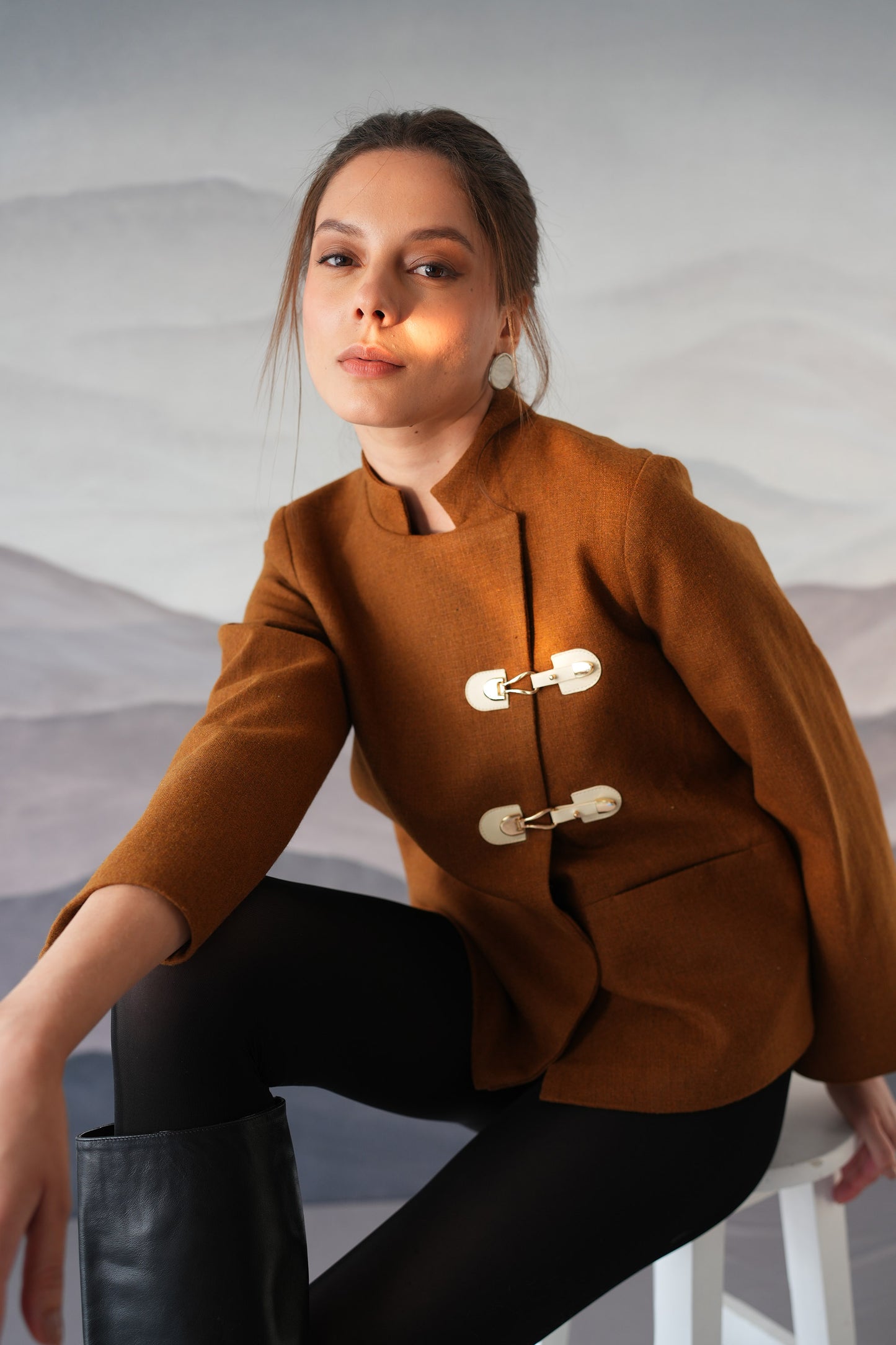 Roma Mustard Double Breasted Coat