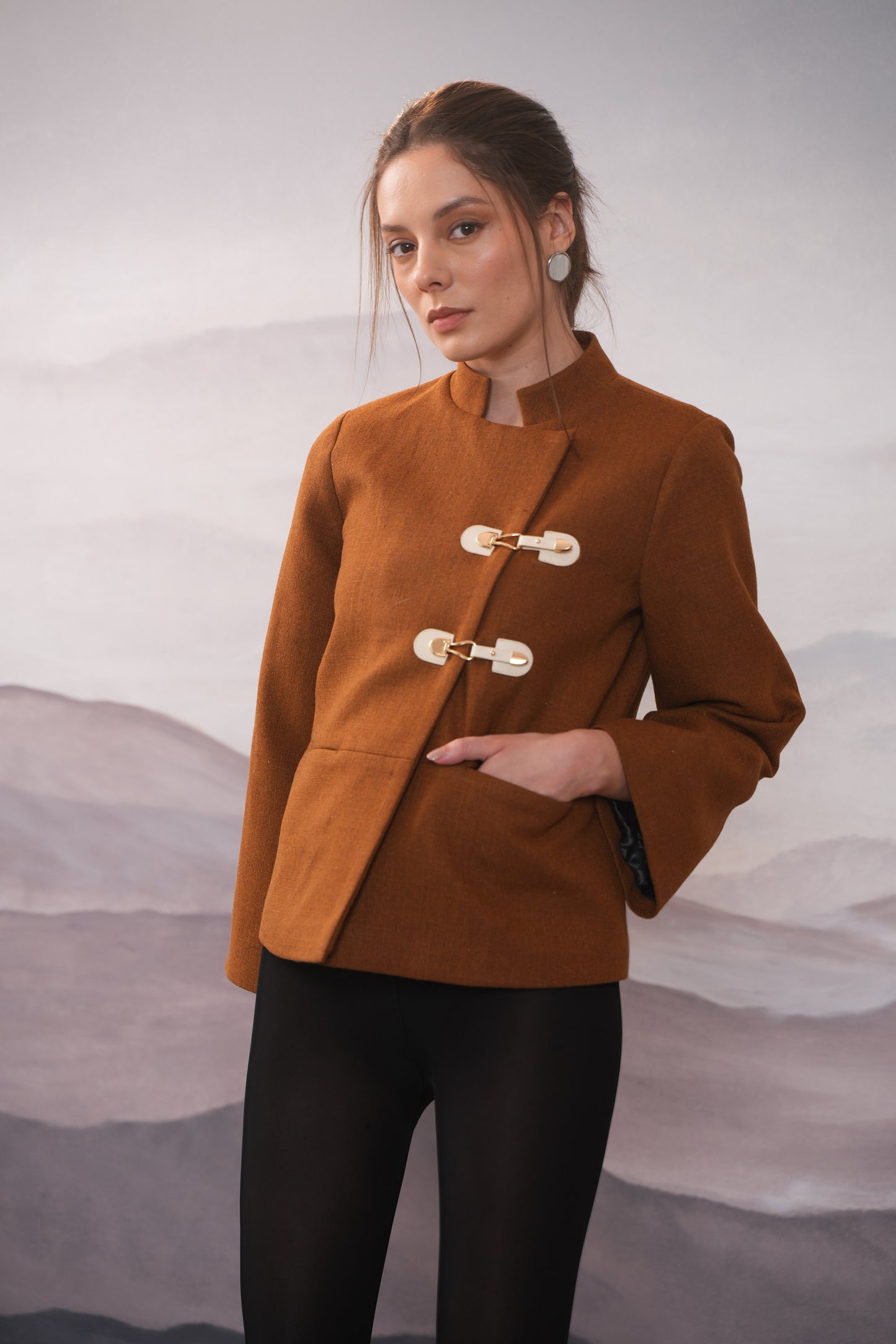 Roma Mustard Double Breasted Coat
