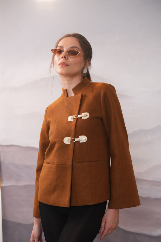 Roma Mustard Double Breasted Coat