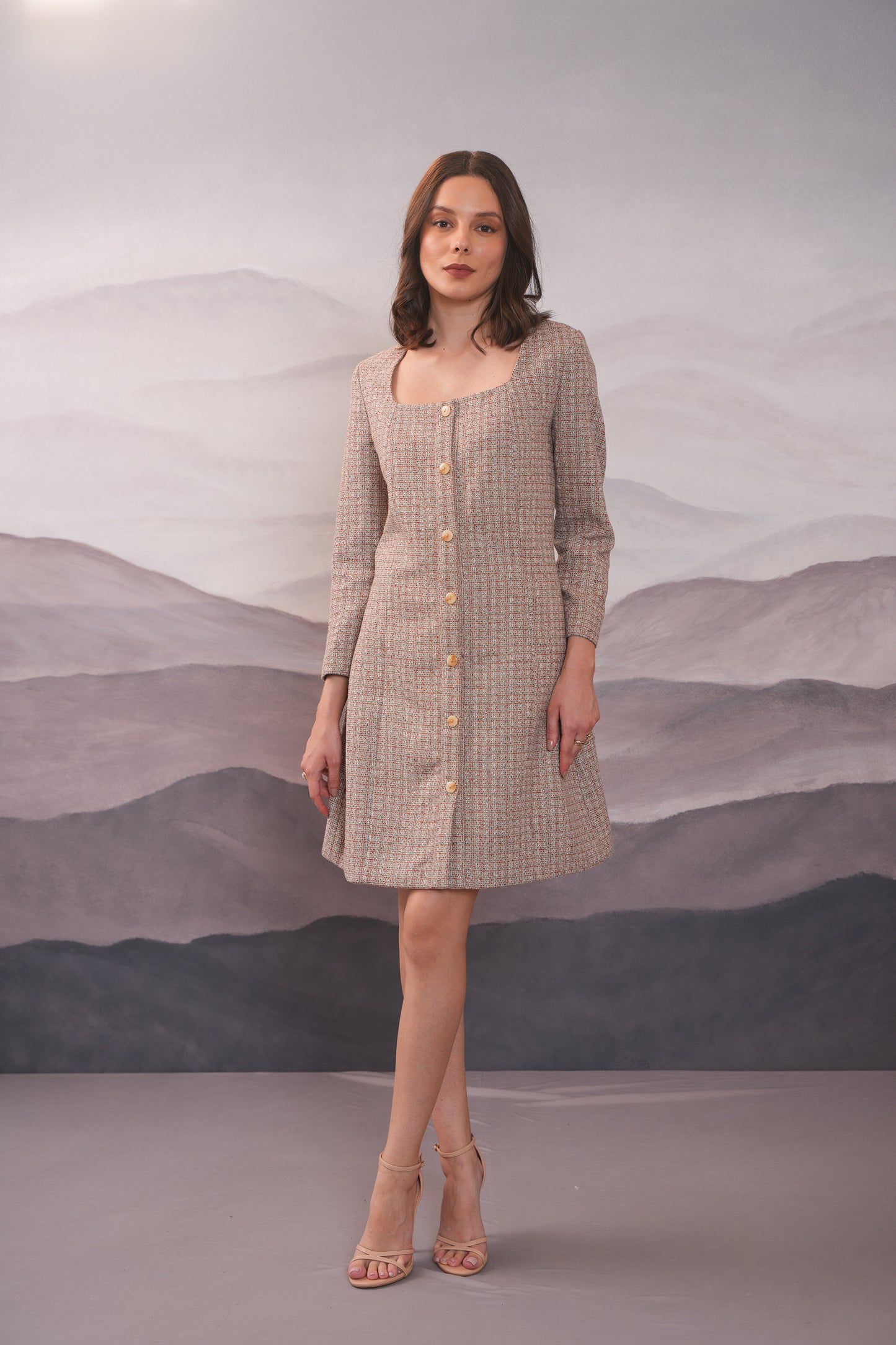 Allure Tweed Coat Dress
