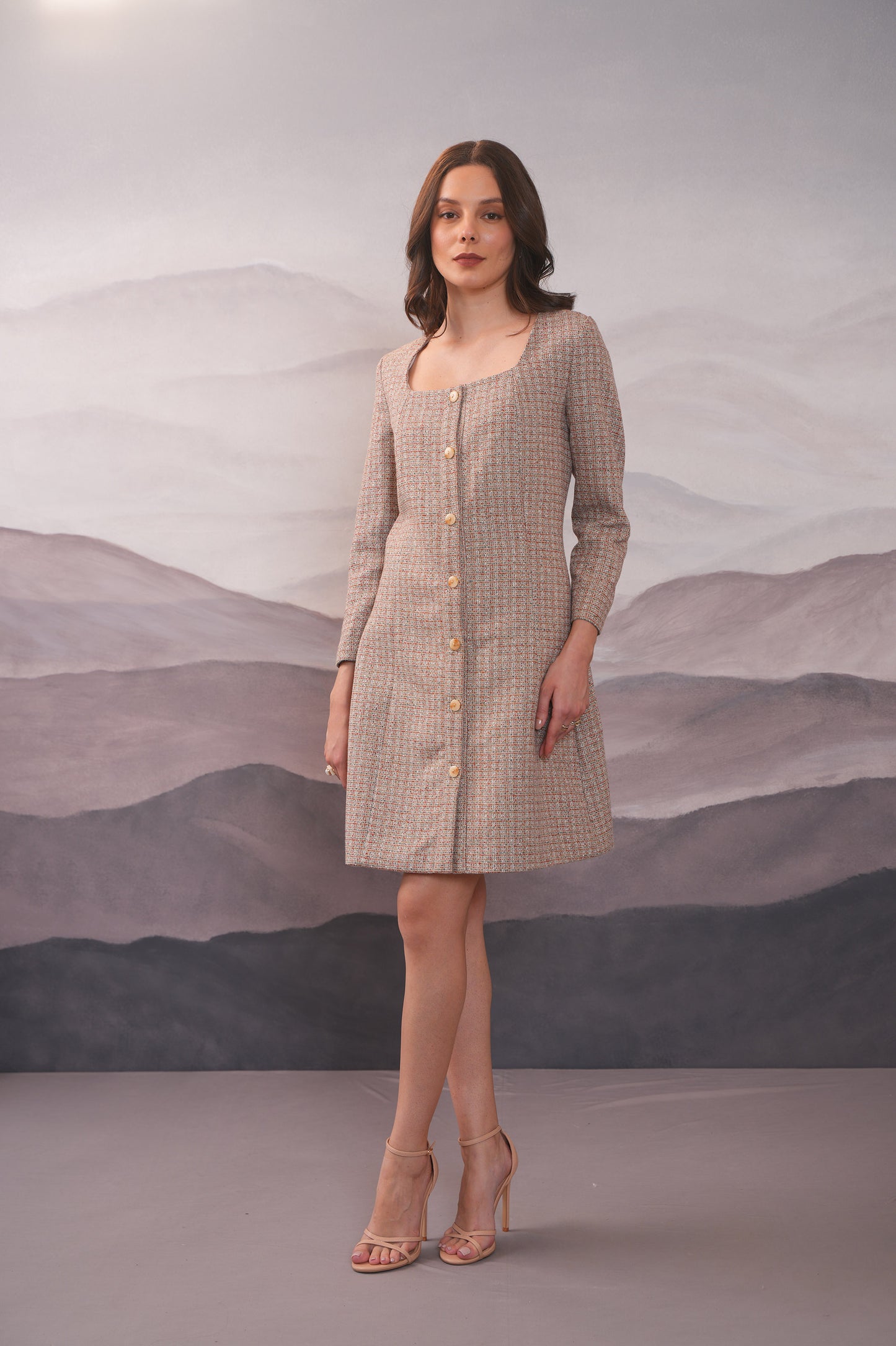 Allure Tweed Coat Dress