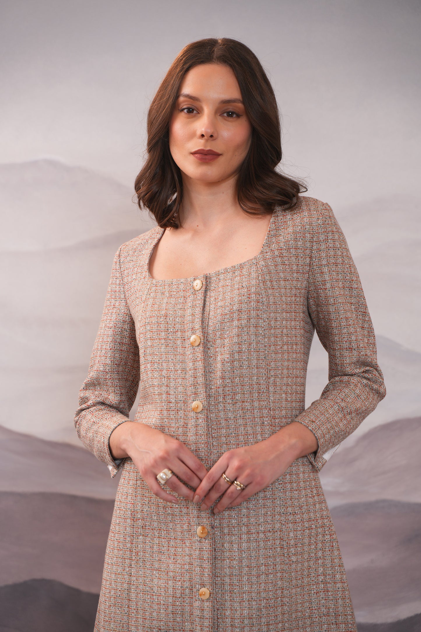 Allure Tweed Coat Dress