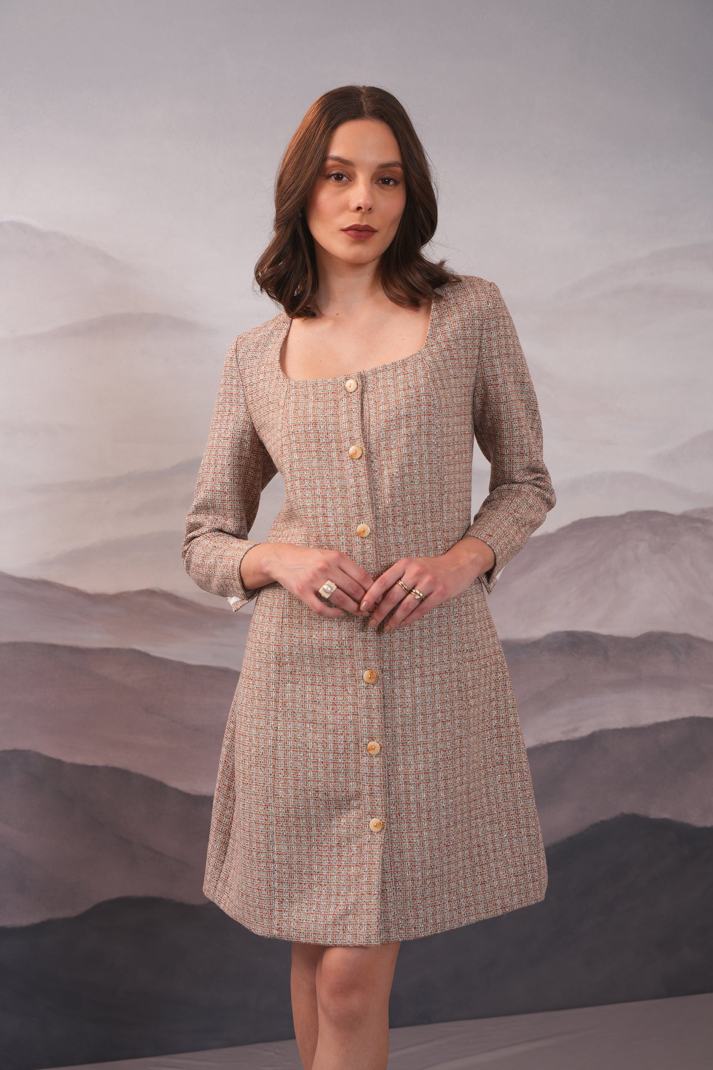 Allure Tweed Coat Dress