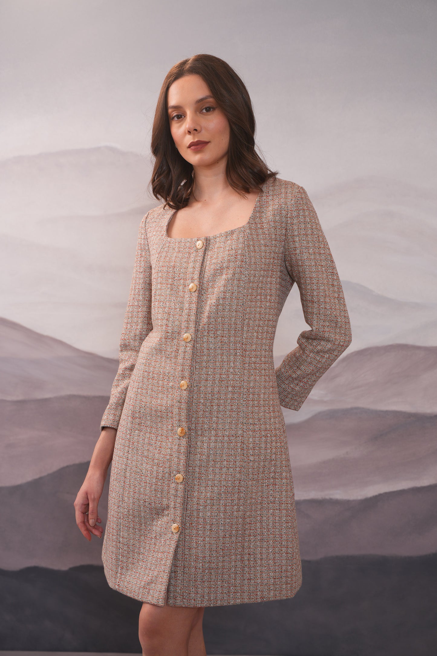 Allure Tweed Coat Dress