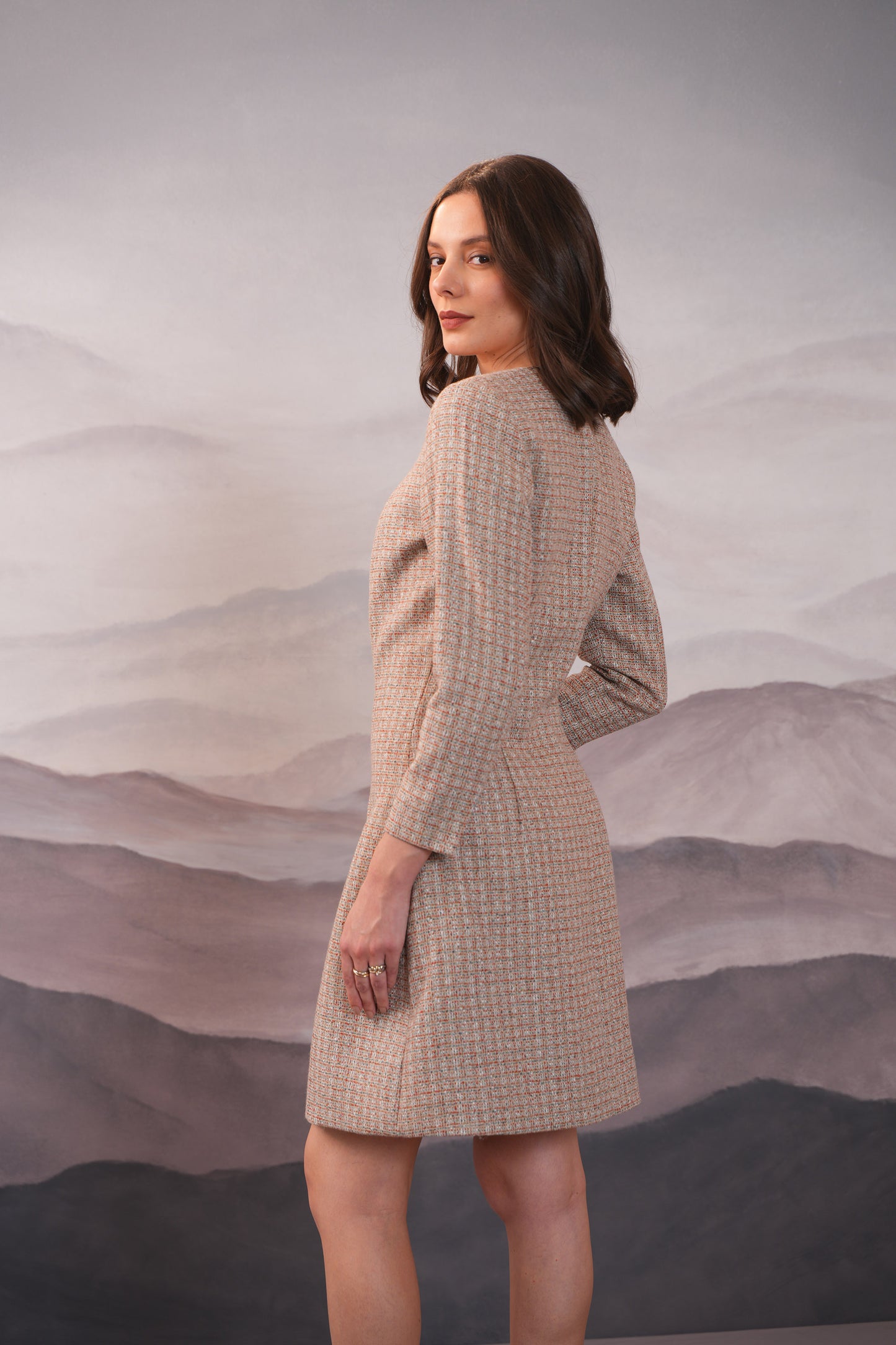 Allure Tweed Coat Dress
