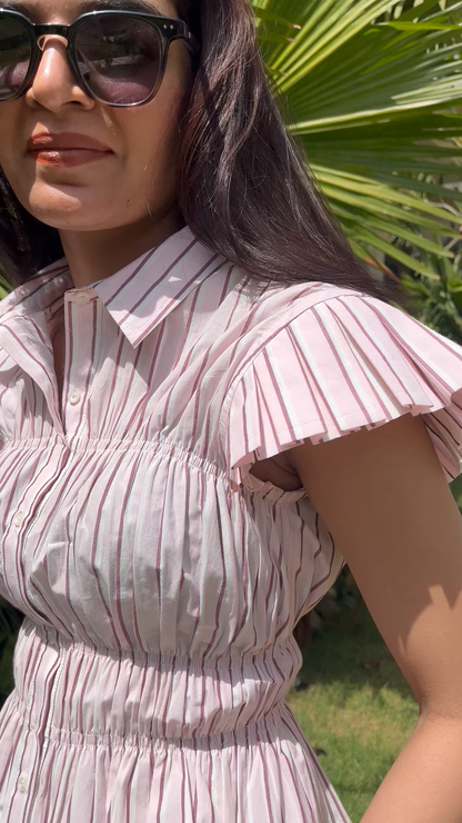Pink Strip Shirt - Fitted