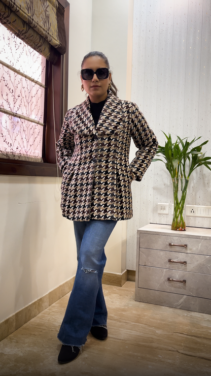 Hazel Multi Houndstooth Jacket