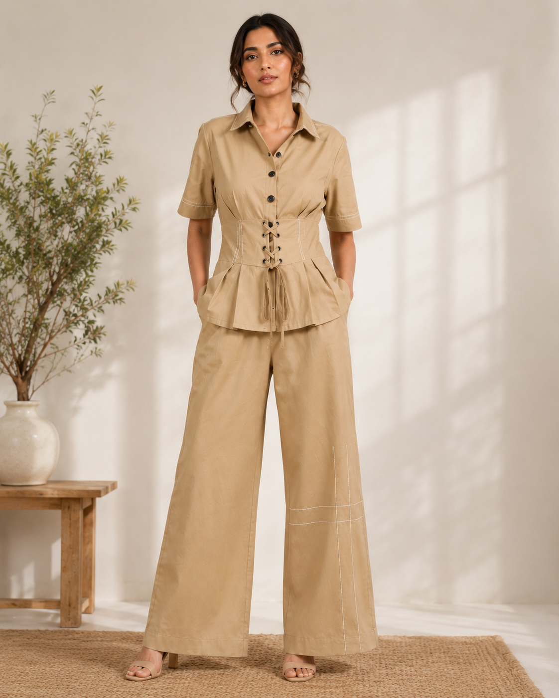 Khaki Cordset