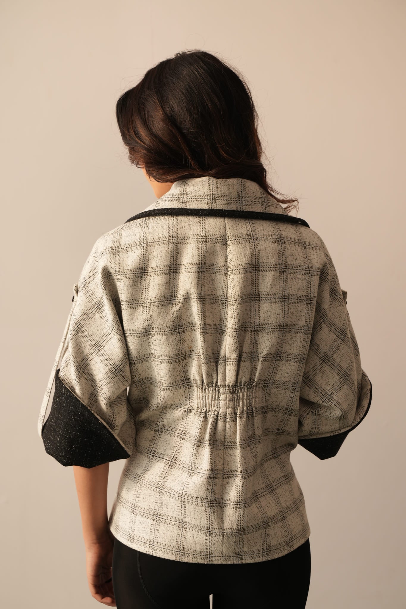 Stacey White Checkered Jacket