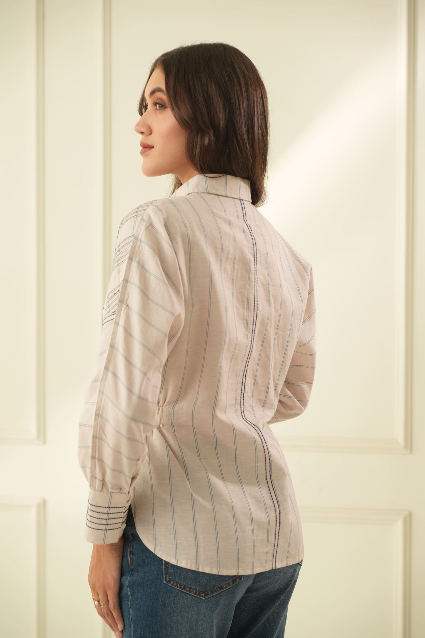 Harvey Linen Stripe Shirt