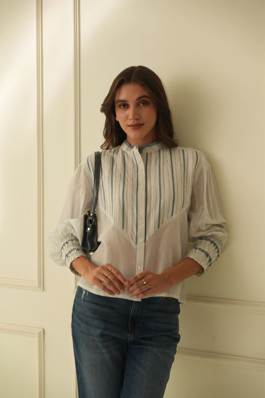 Chloé Lace Yoke Shirt