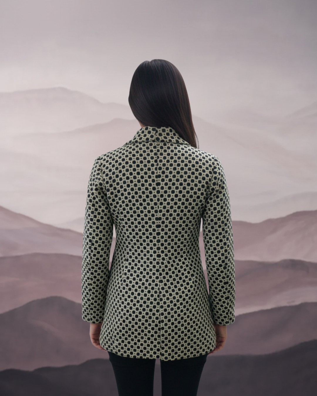 Jenny Olive Honeycomb Jacket