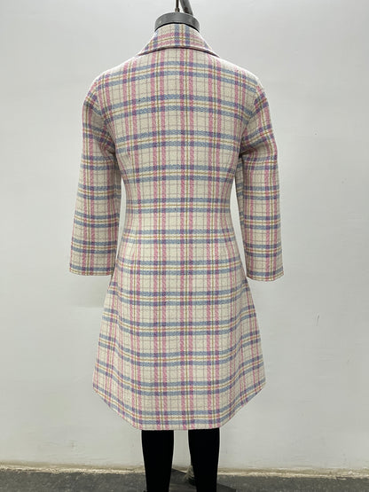 Emily Pink Check Warm Dress