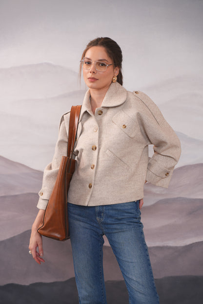 Clara Cream wool Jacket